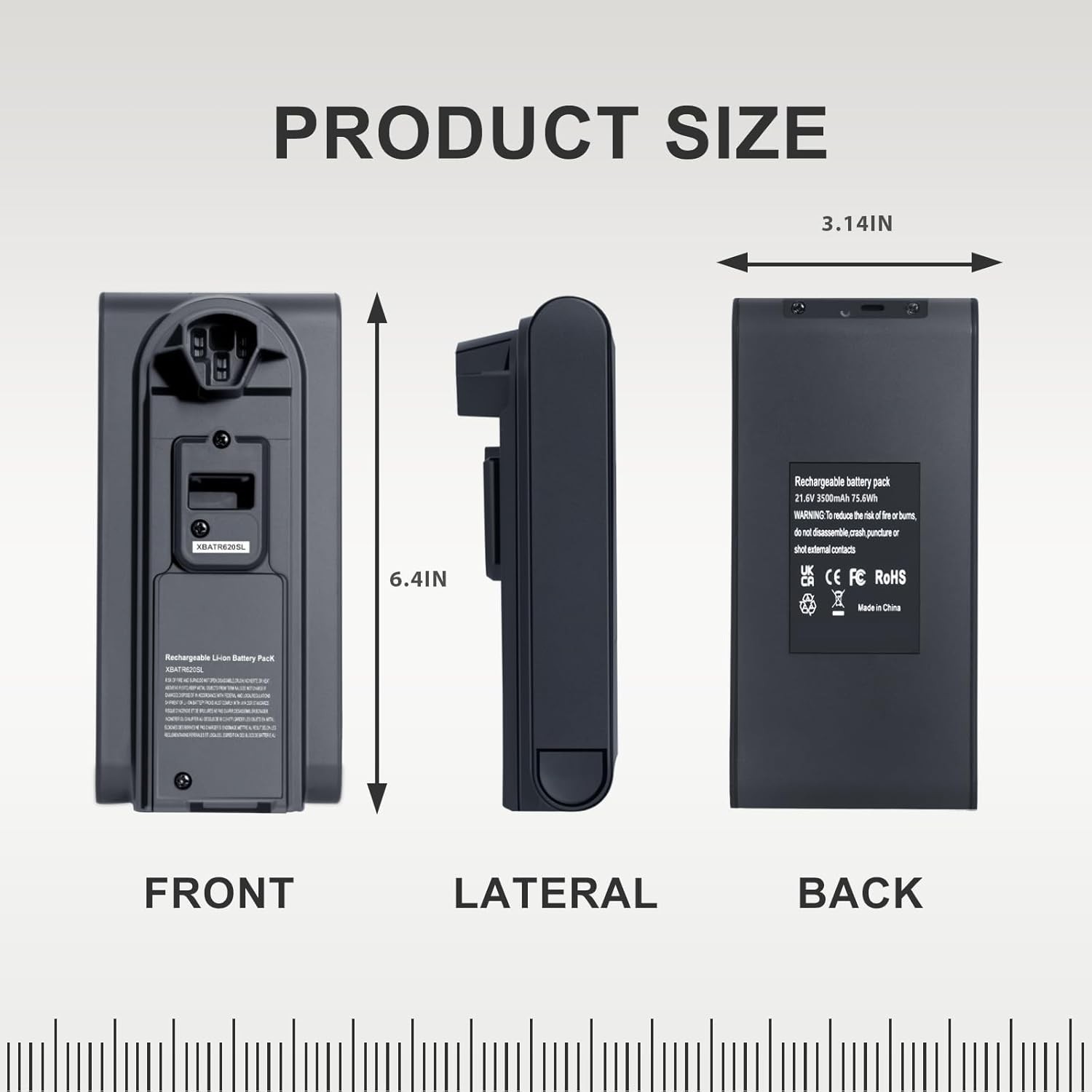 21.6V 3500mah Replacement Battery for Shark xbatr620sl Compatible with Shark