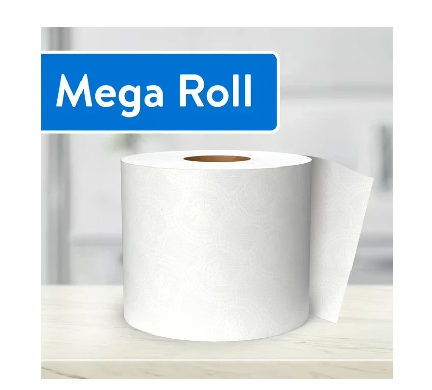 Great Value Soft & Strong Toilet Paper 12 Mega Rolls 380 Sheets Roll