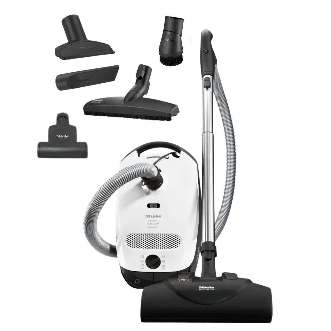 Miele Classic C1 Cat & Dog Bagged Canister Vacuum Lotus White 10639470 NEW