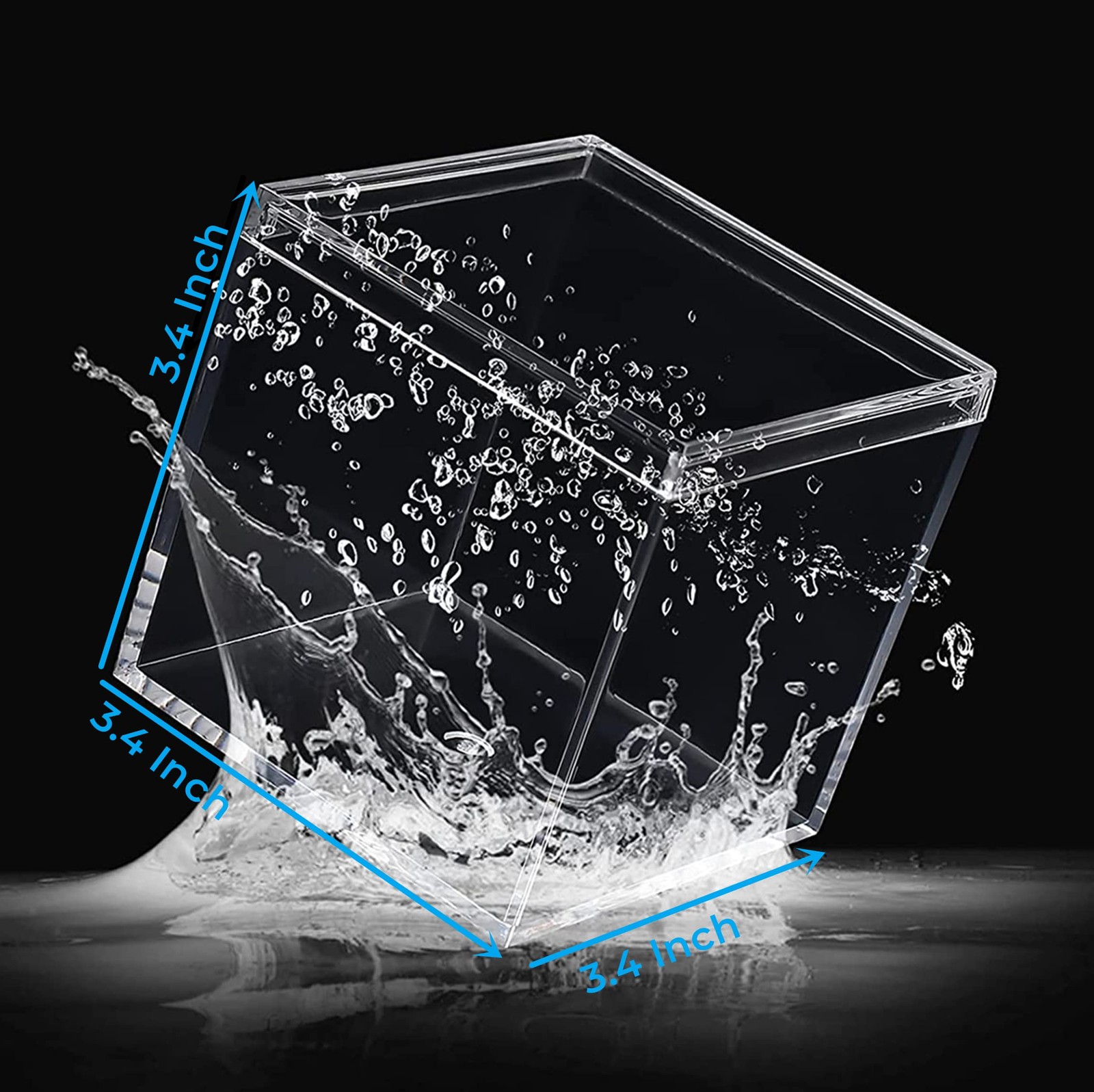 Acrylic Box Clear Display Case with Lid 4 Packs Plastick Square Cube Wedding …