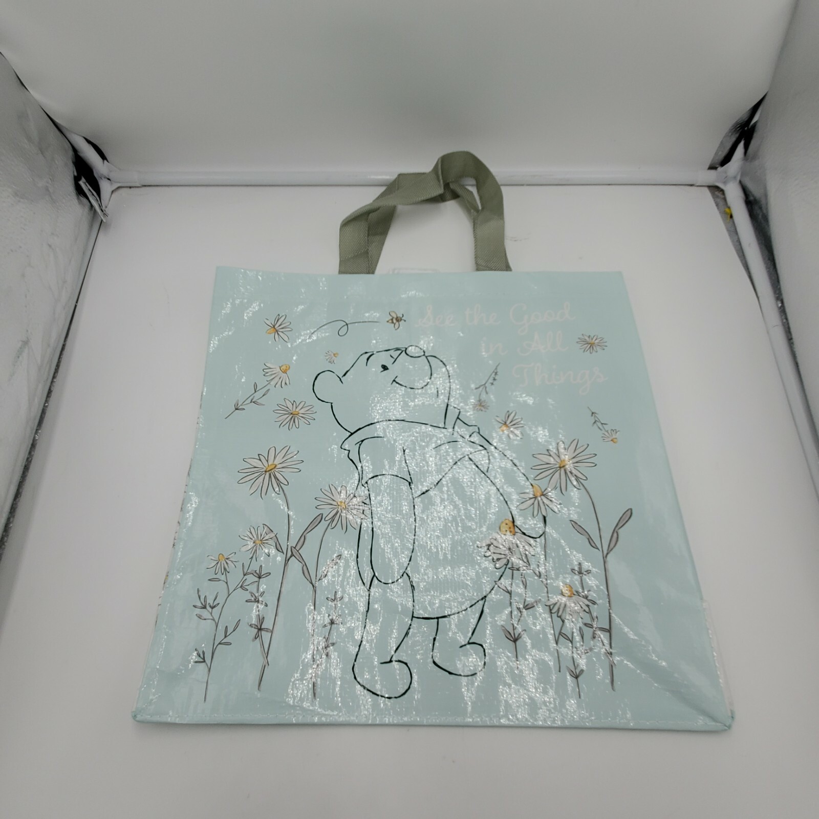 Tesco Winnie the Pooh Piglet Tote Bag Bear Daisy Kindness Good Things Mint Green