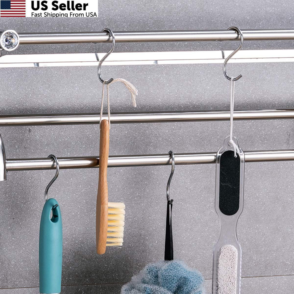 HTBMALL 40 Pack S Hooks – Stainless Steel Heavy Duty S 40-Pack(2.75 Inch)