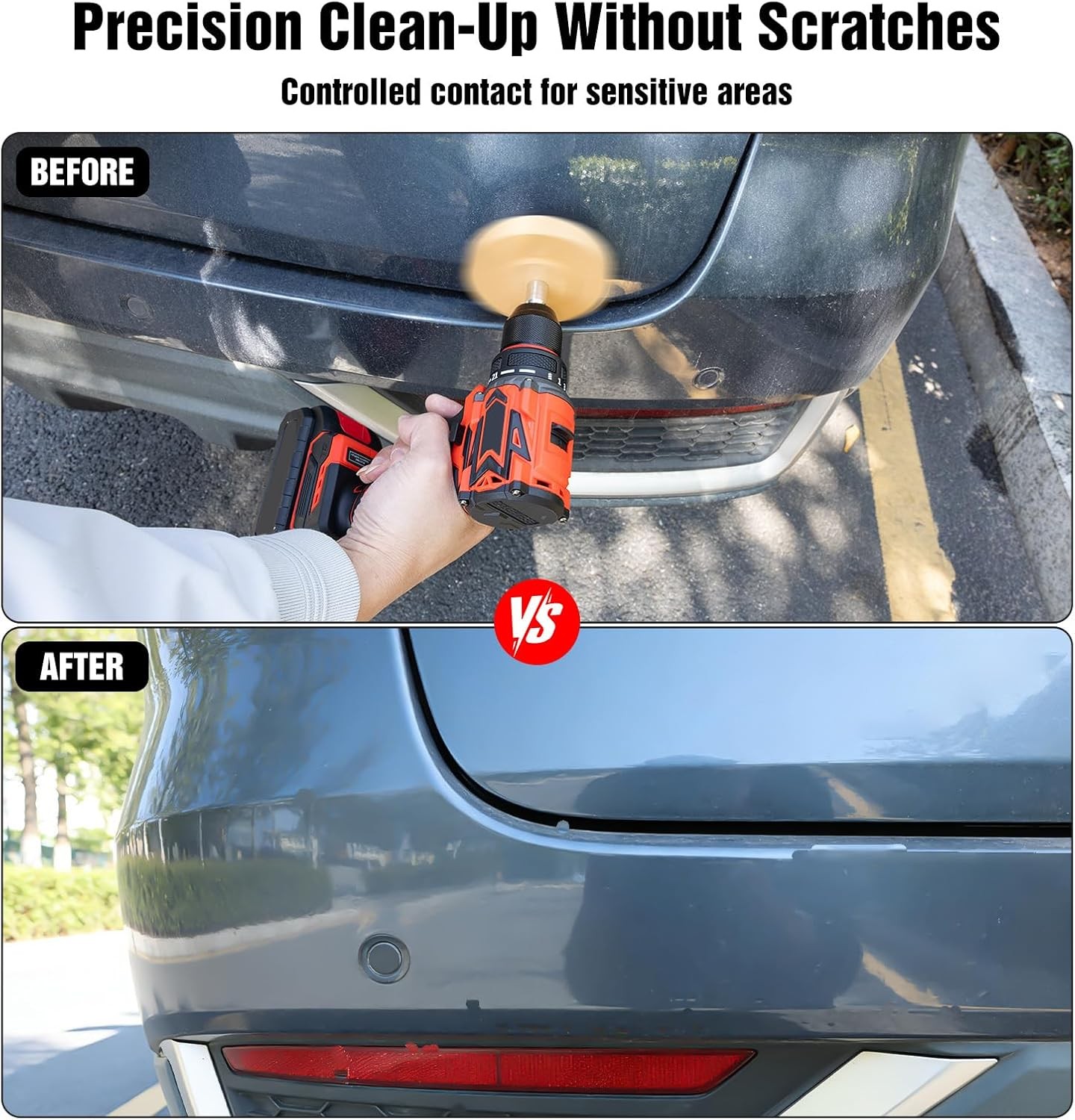 Eraser Wheel Decal Remover Tool Kit with Drill Adapters Razor Scrapers for Cars