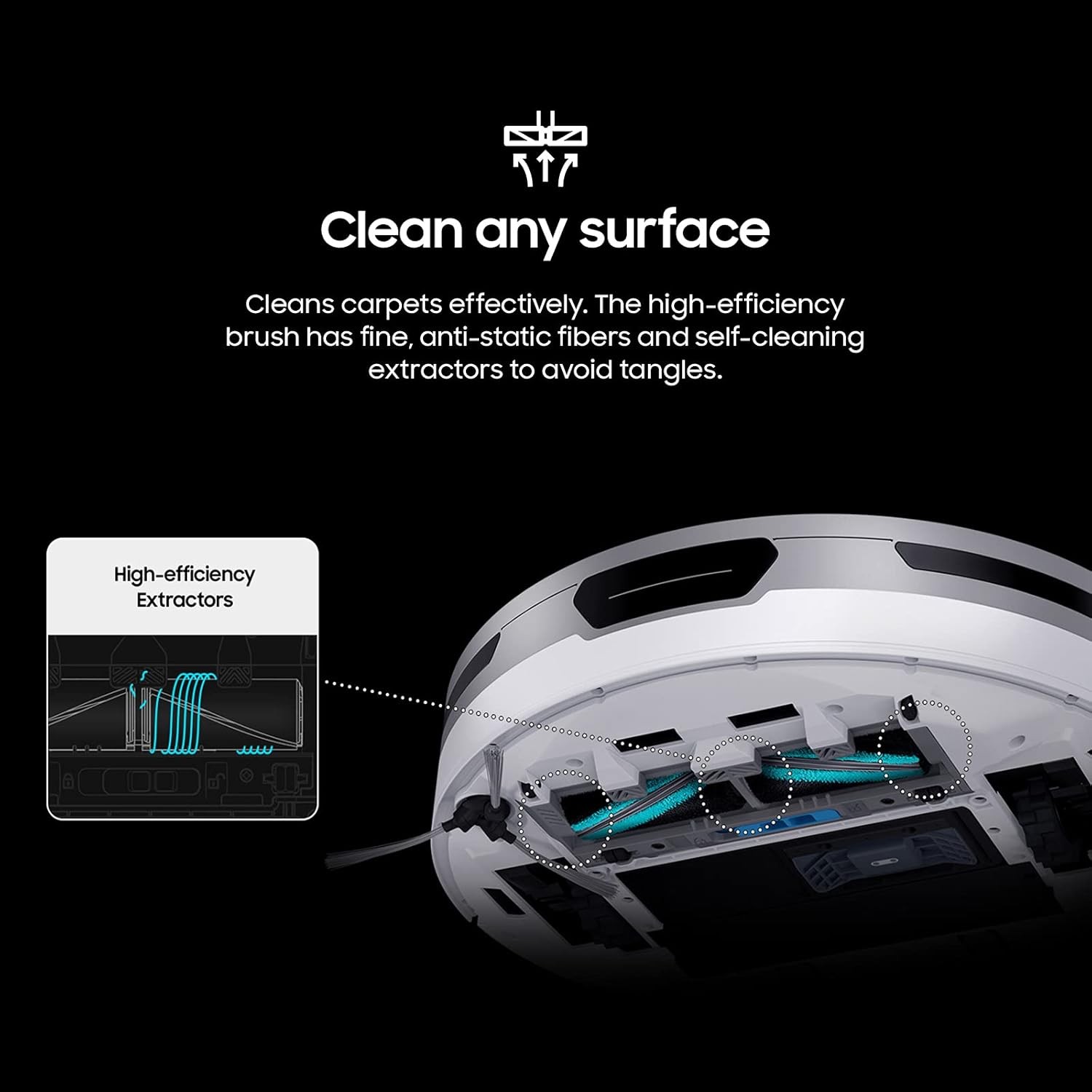 Samsung VR30T85513W/AA Jet Bot+ Robot Vacuum with Clean Station, White
