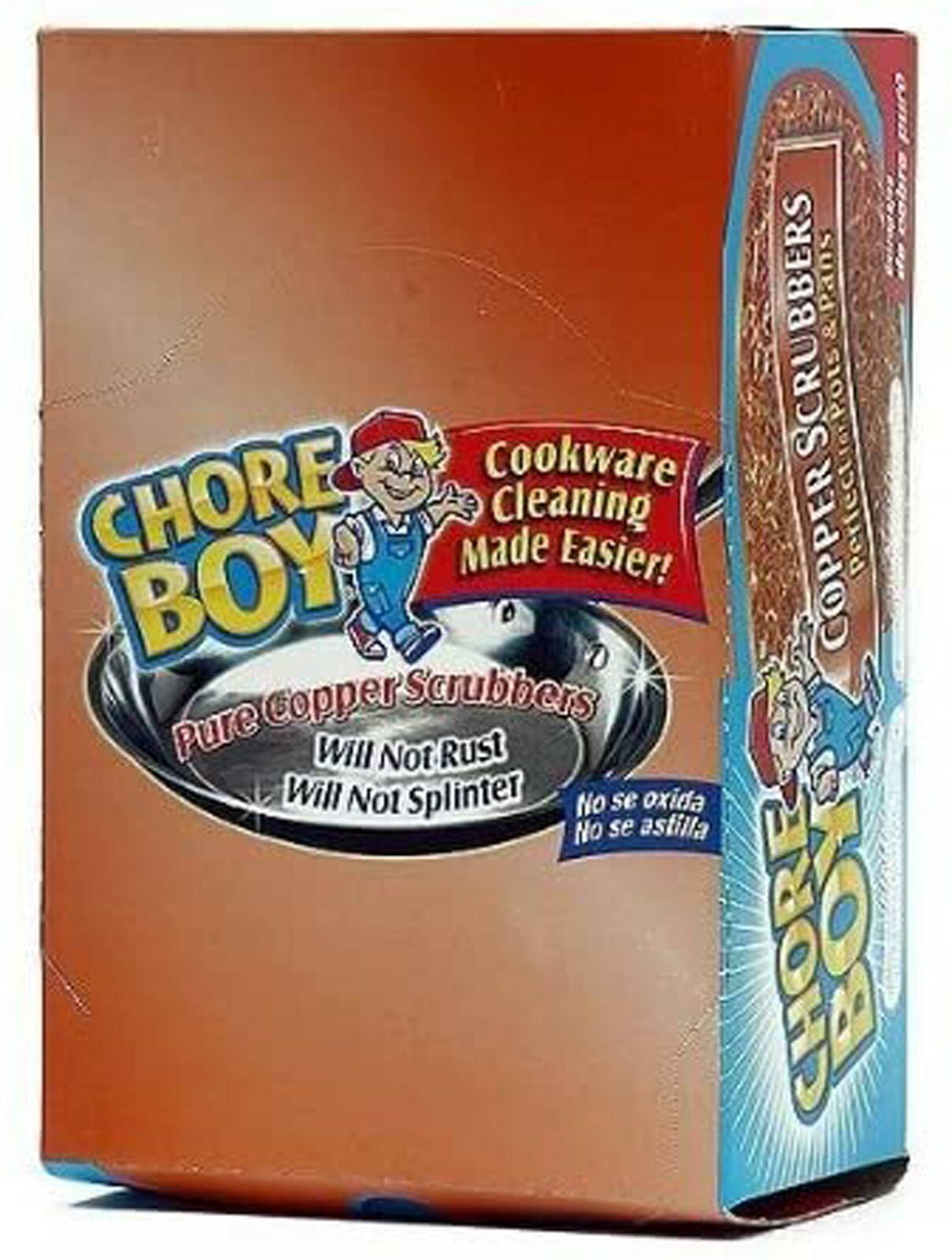 NEW CHORE BOY COPPER SCRUBBER 36 PIECES 100 % COPPER DISPLAY BOX