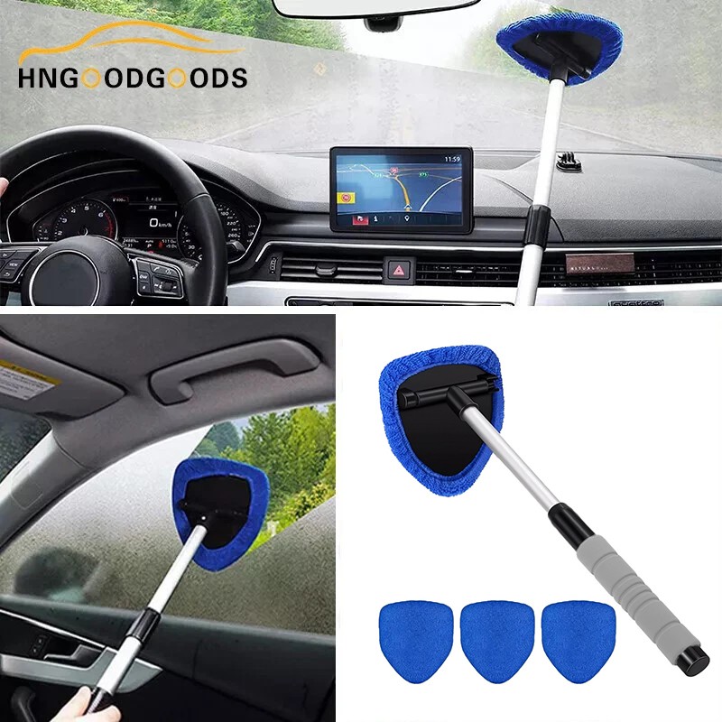 Car Window Glass Wiper Cleaner Brush Extendable Windshield Cleaning Tool Kit