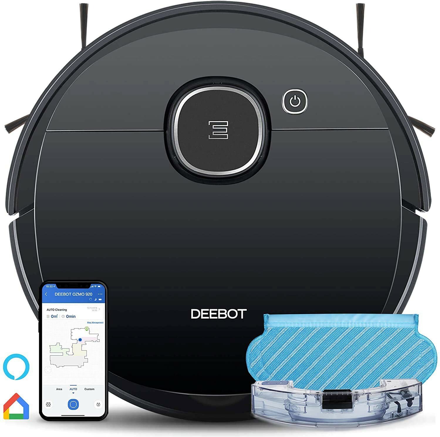 Ecovacs DEEBOT OZMO 920 – 2 In1 Mopping Robotic Vacuum with Laser Navigation
