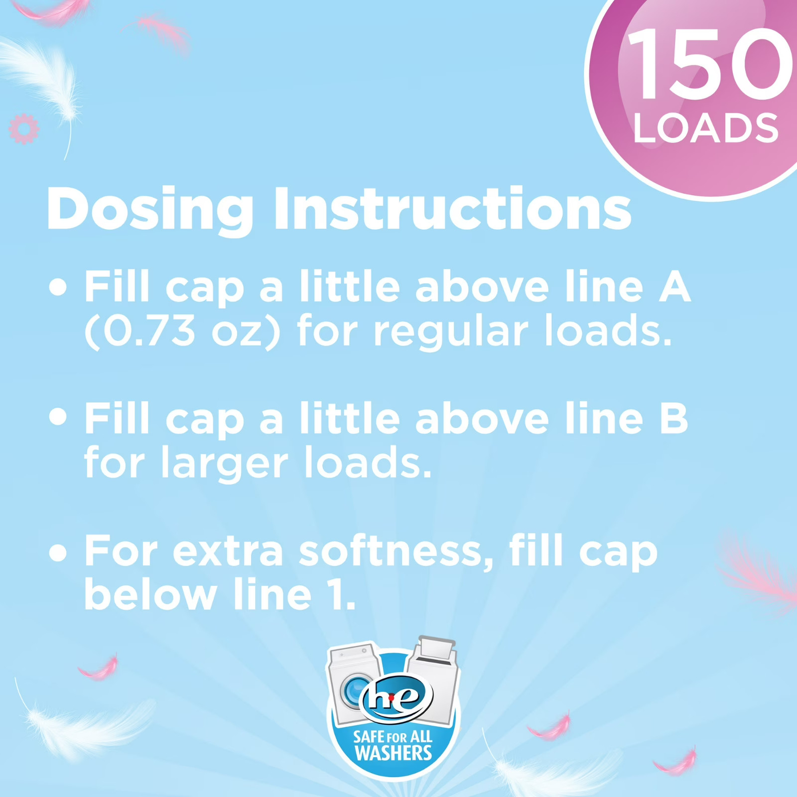 Great Value Gentle Soft Fabric Softener Spring Showers 111oz 150 Loads