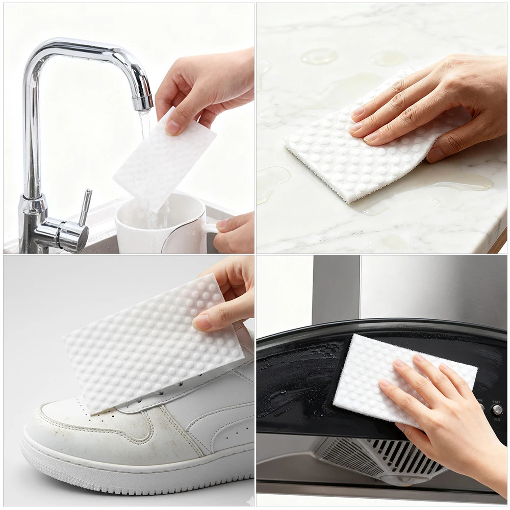 ​30/60Pcs Magic Eraser Sponge Strong Non-Scratch Melamine Foam Sheet in Bulk for