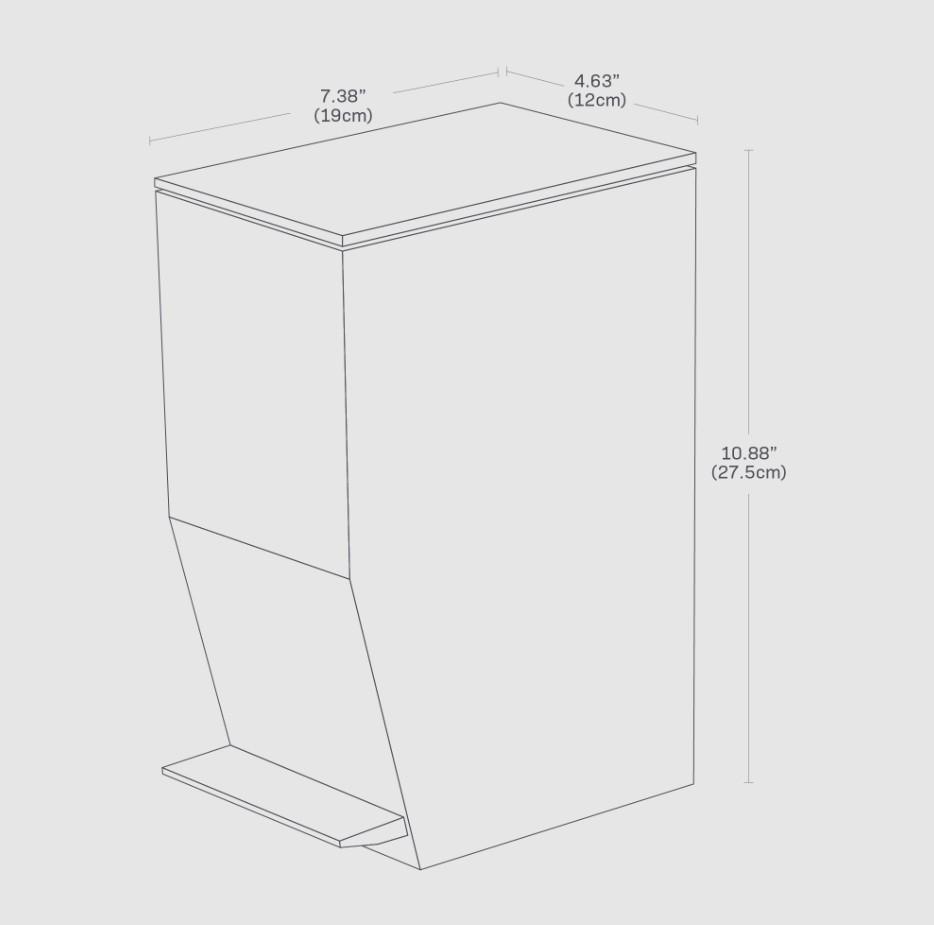 Yamazaki Home TOWER Step Trash Can – Small Space Waste Bin for Bathroom Kitchen