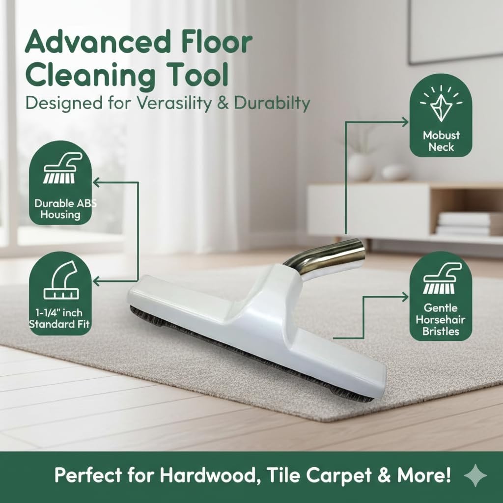Fit All Residential Vacuum Cleaner 1 1/4 32mm White Floor Brush Metel 32-1500-91