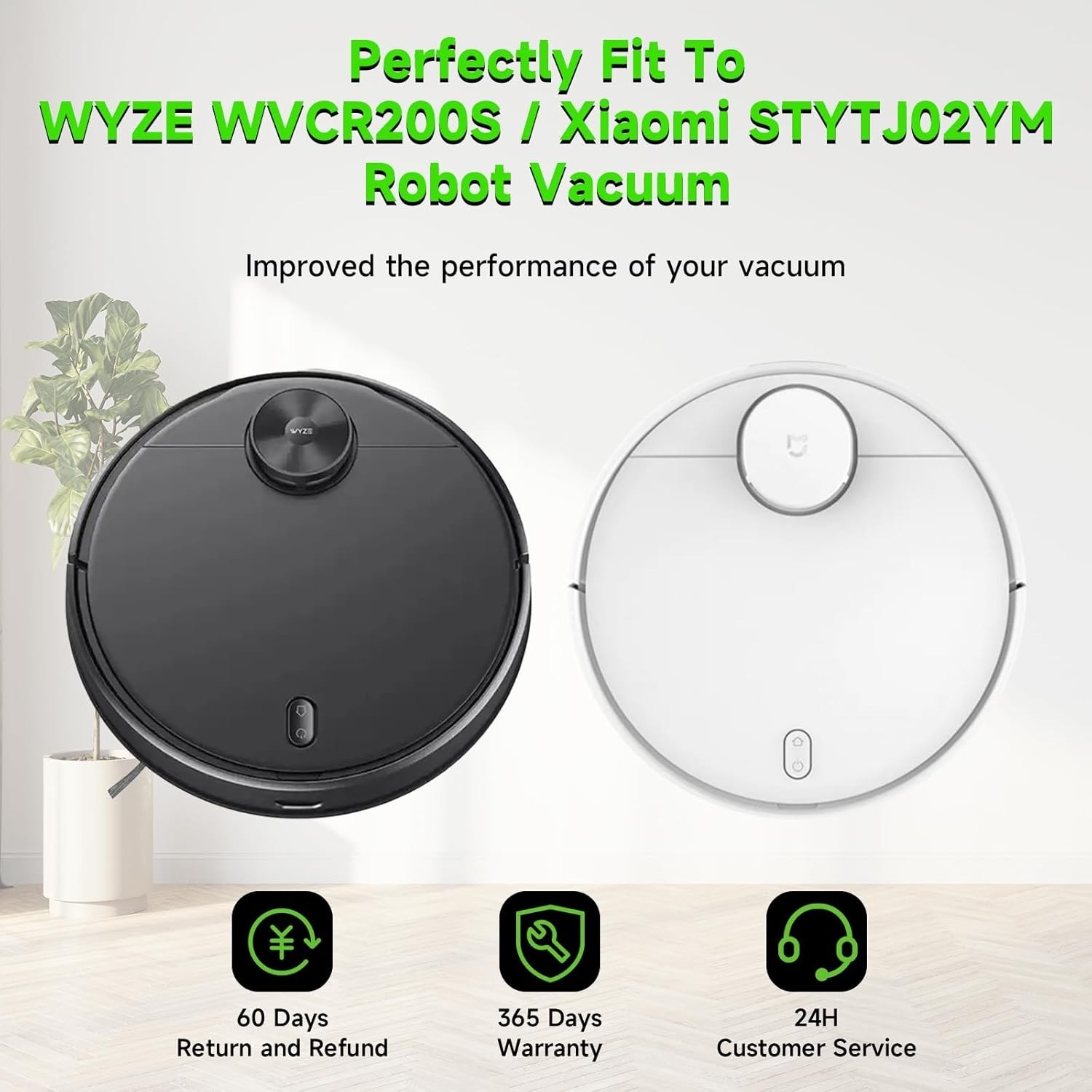 6200mAh Replacement Battery Compatible with Wyze Robot Vacuum Xiaomi Mop Haier