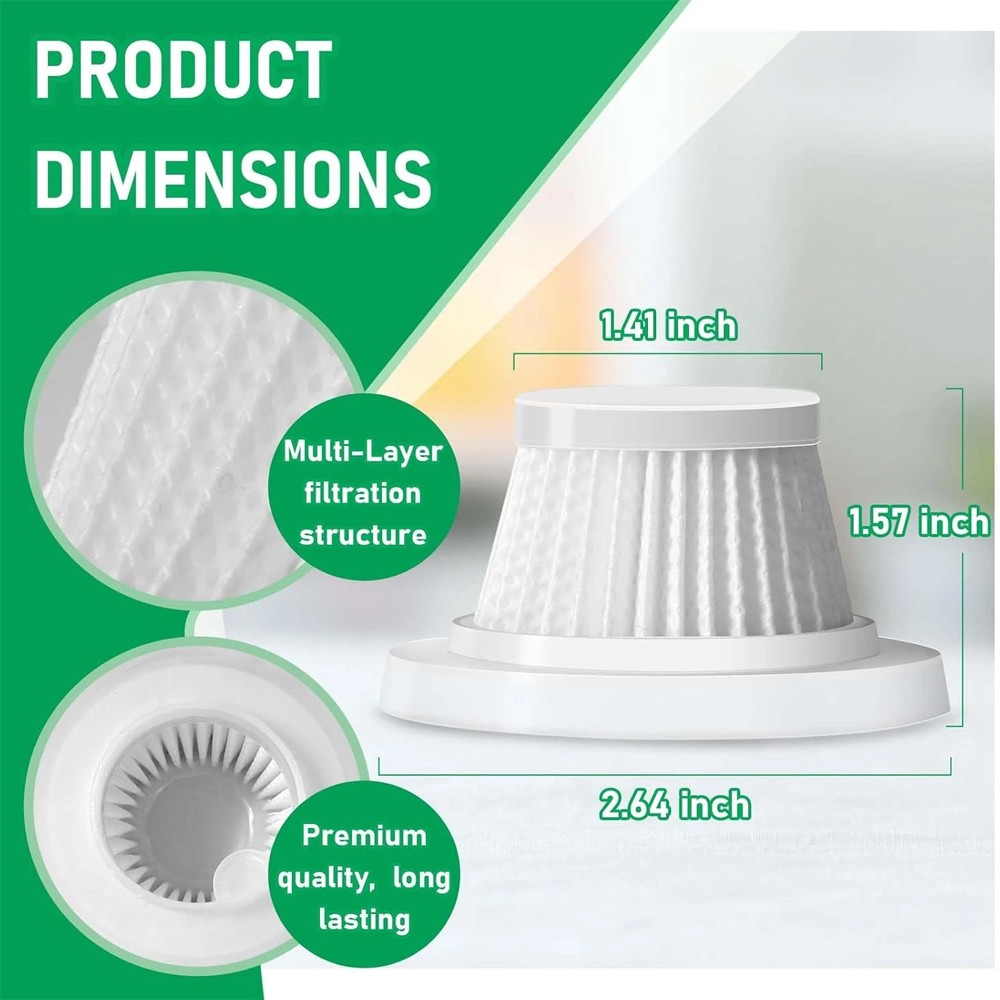 4Pcs Replacement HEPA Filters Compatible with Horsepower Duck Vacuum Cleaner