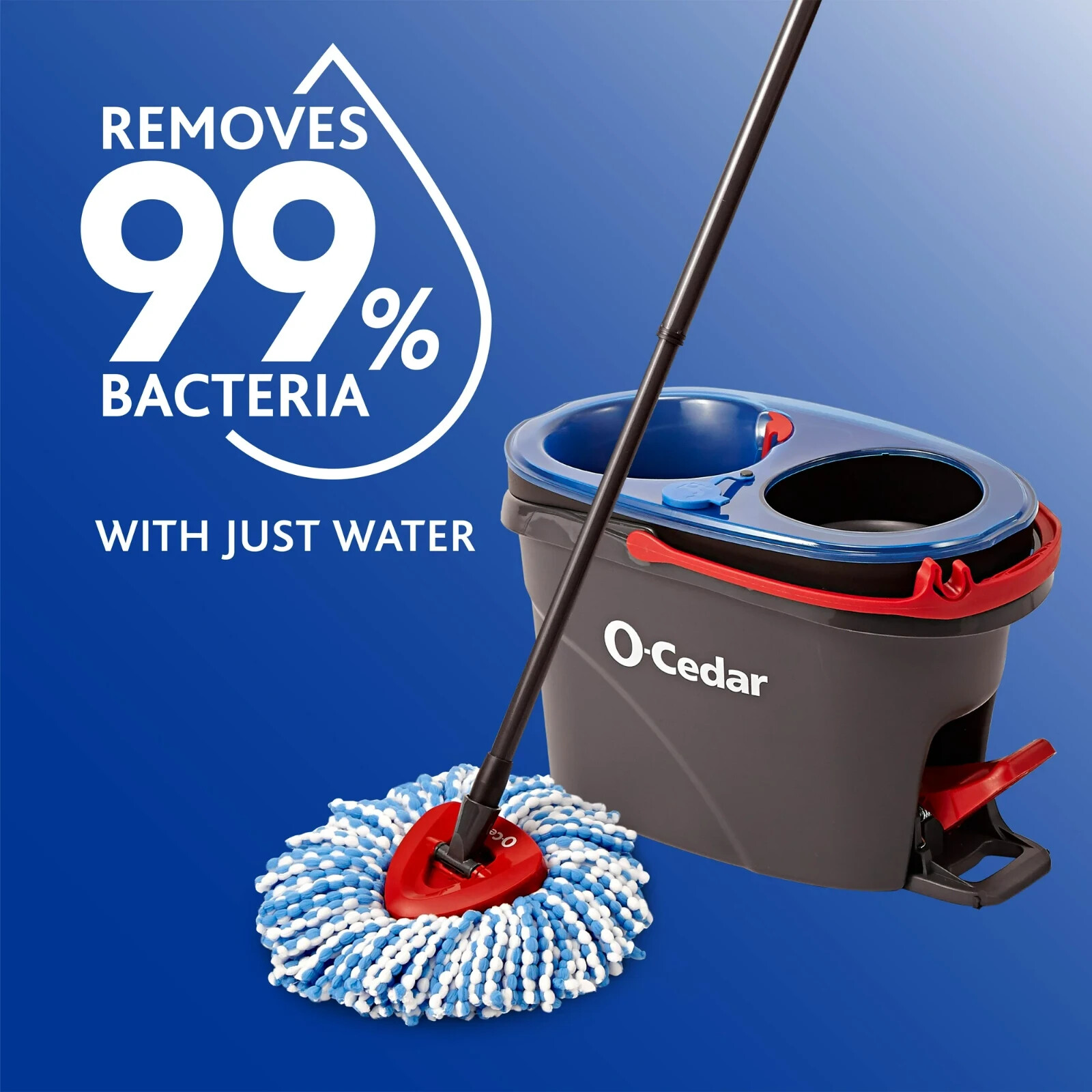 O-Cedar RinseClean Clean Water Spin Mop and Bucket System Clean with Clean Water