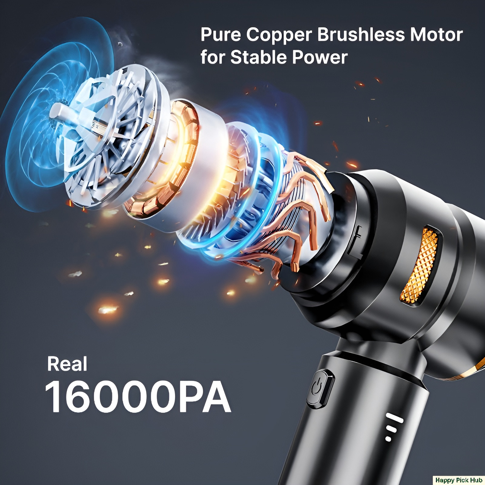 Cordless Handheld Vacuum Cleaner w/ Blower Strong Real Suction for Car and Home