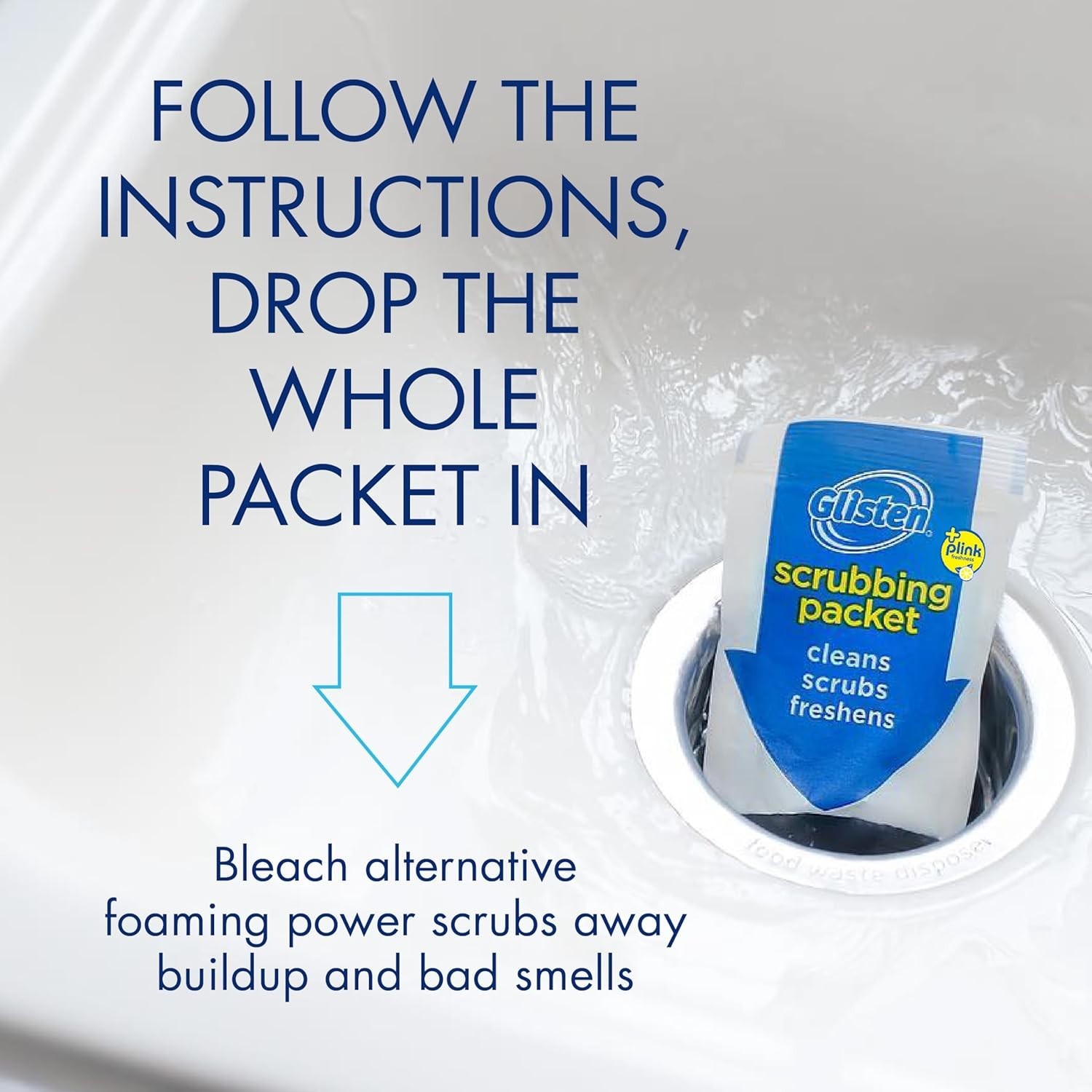 Eco-Friendly Garbage Disposal Cleaner – Lemon Scented, 4 Biodegradable Packets