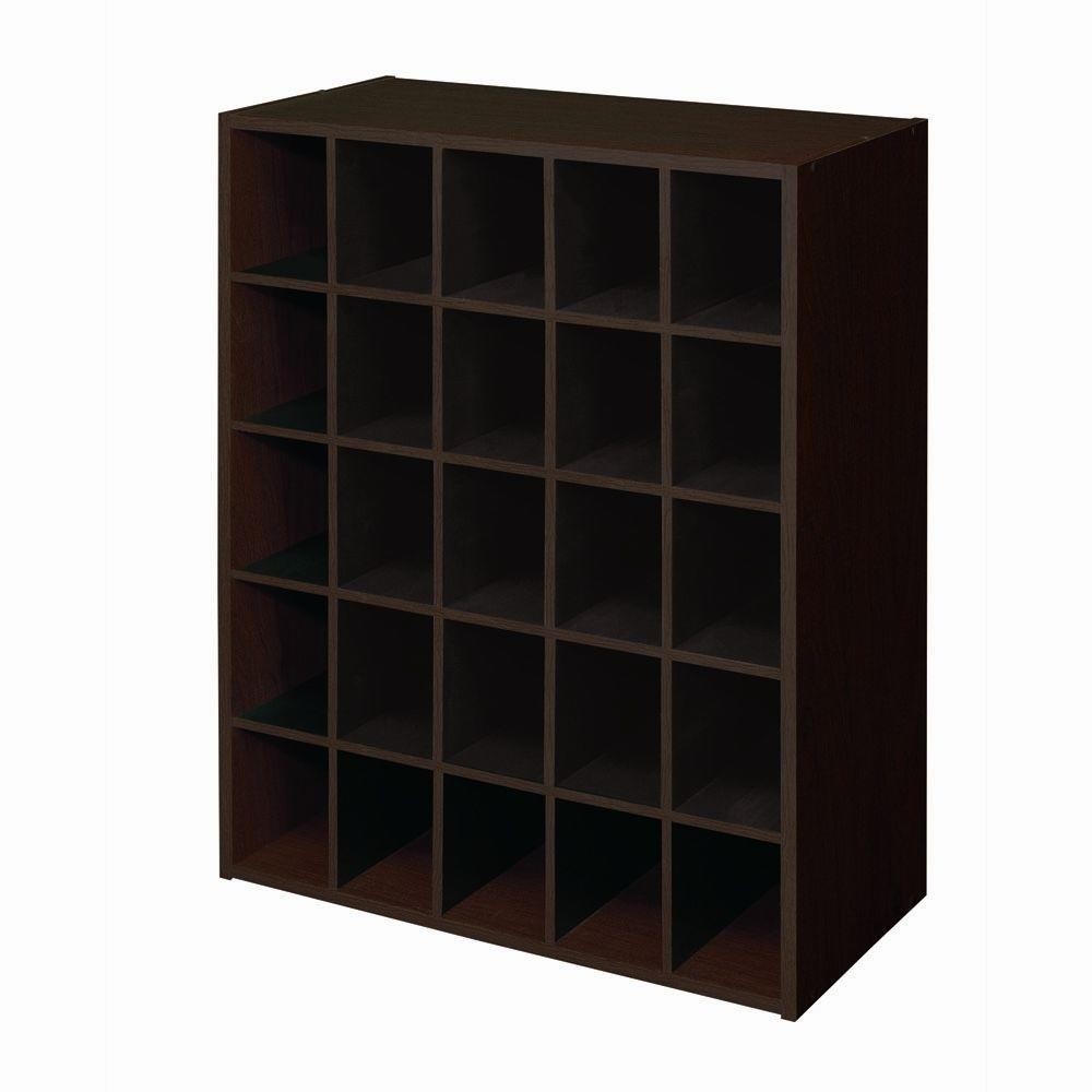 Stackable 25-Cube Cubby Shoes Storage Unit Organizer Bookcase Display Organizer