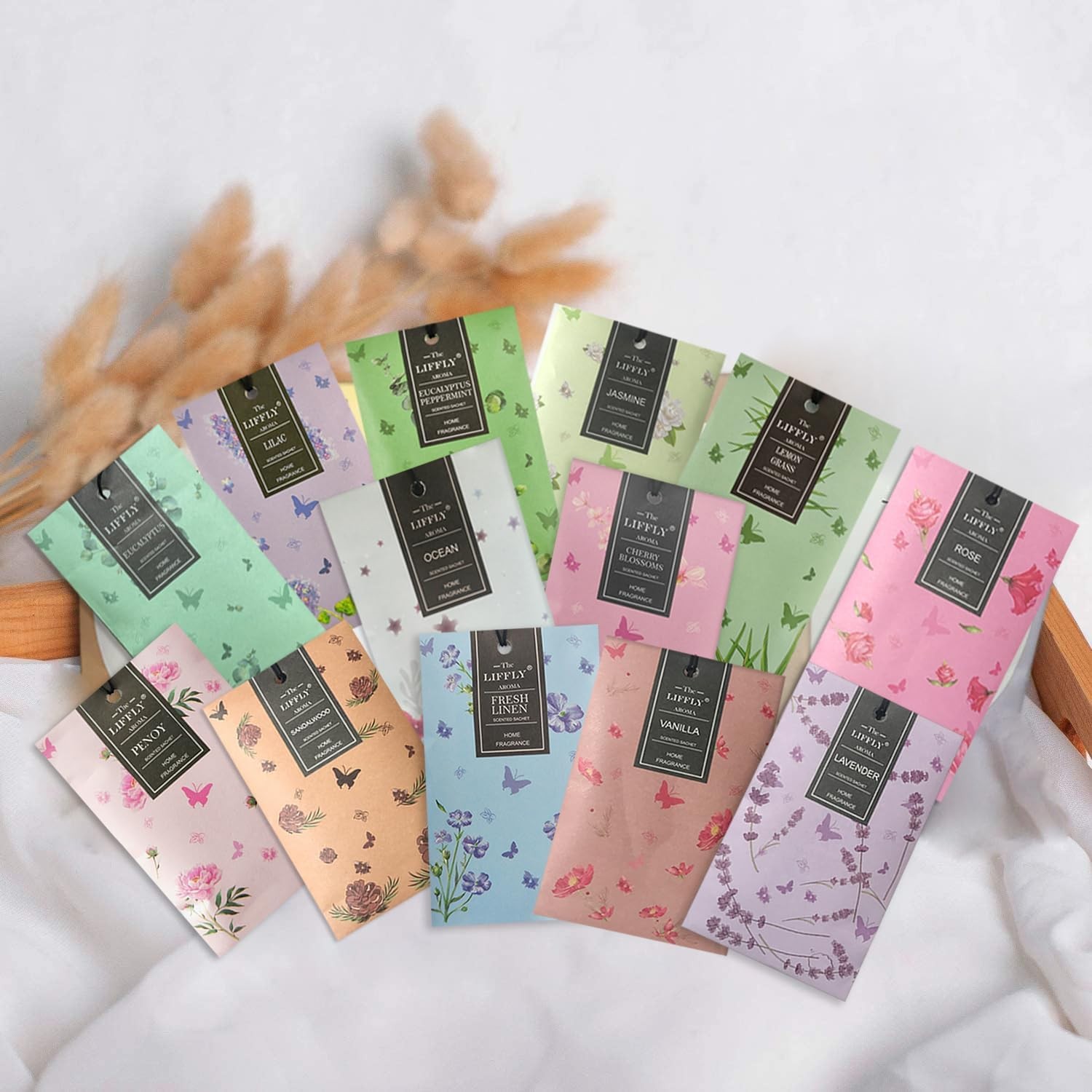 13 Scents Scented Sachets for Drawers and Closets 14 Packs