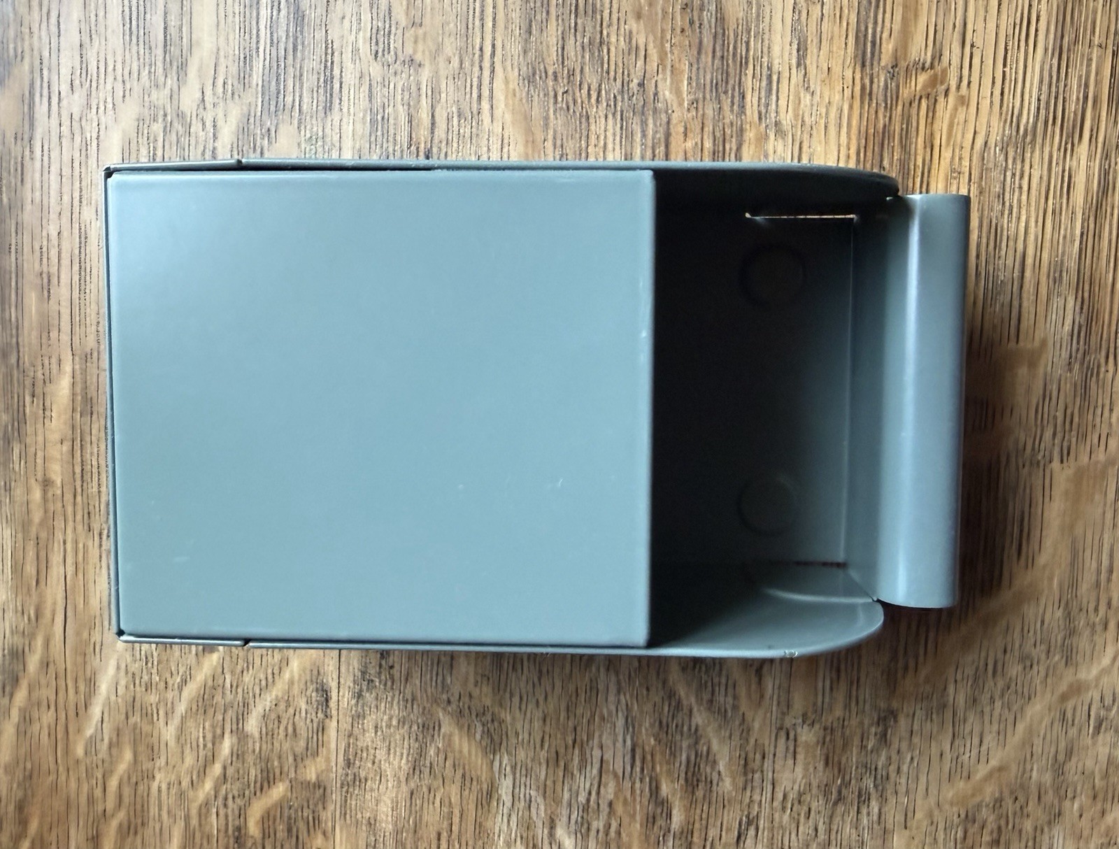 IKEA REJSA Storage Box Metal Bin Gray/Green 3 1/2″x6 3/4″ x3″
