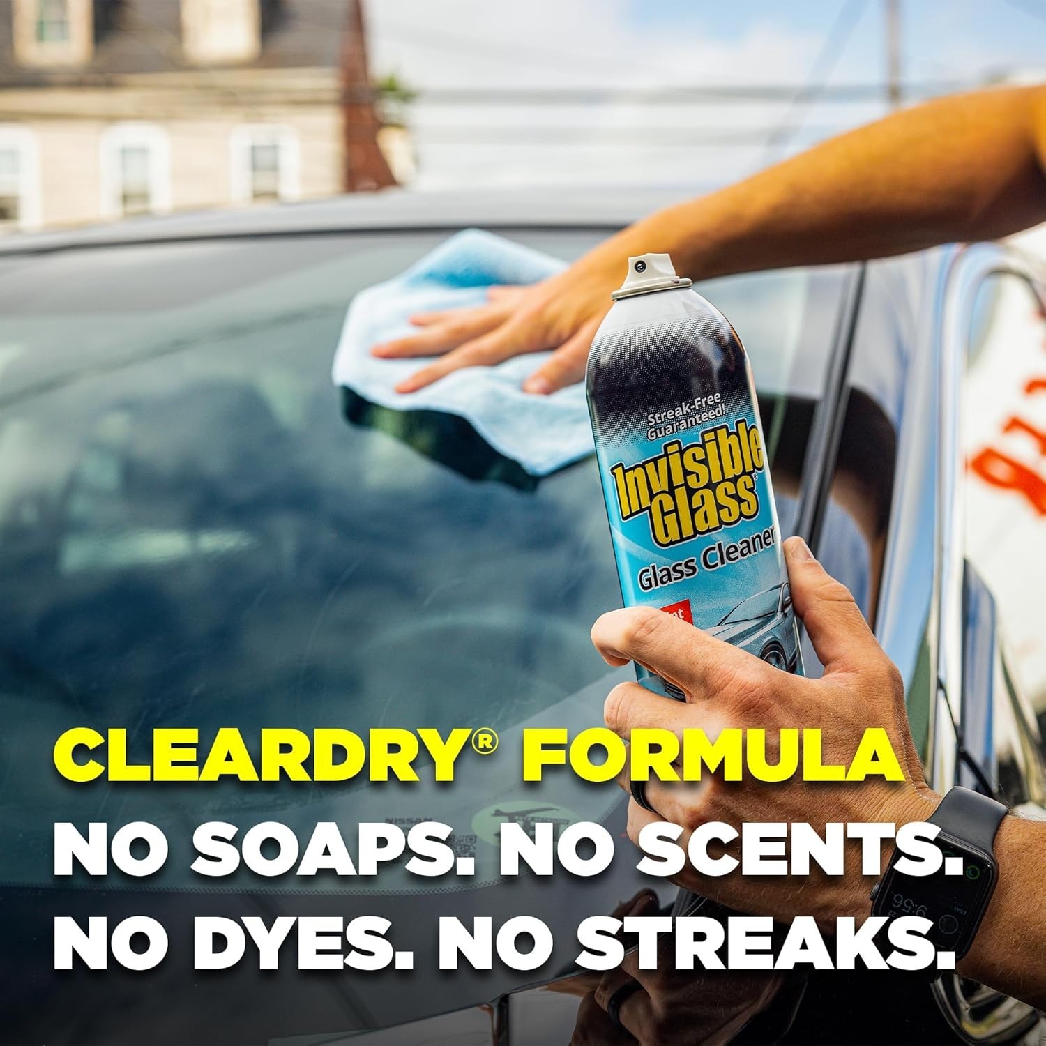 Streak-Free Glass Cleaner – 19 oz Aerosol Pack of 2 for Home & Auto