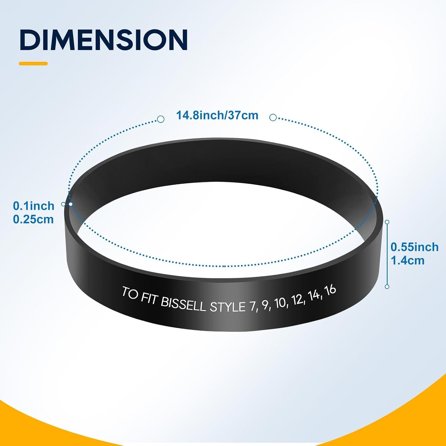 Style 7/9/10 P/N 3031120 Replacement Belt for Bissell Vacuum 2 Pack