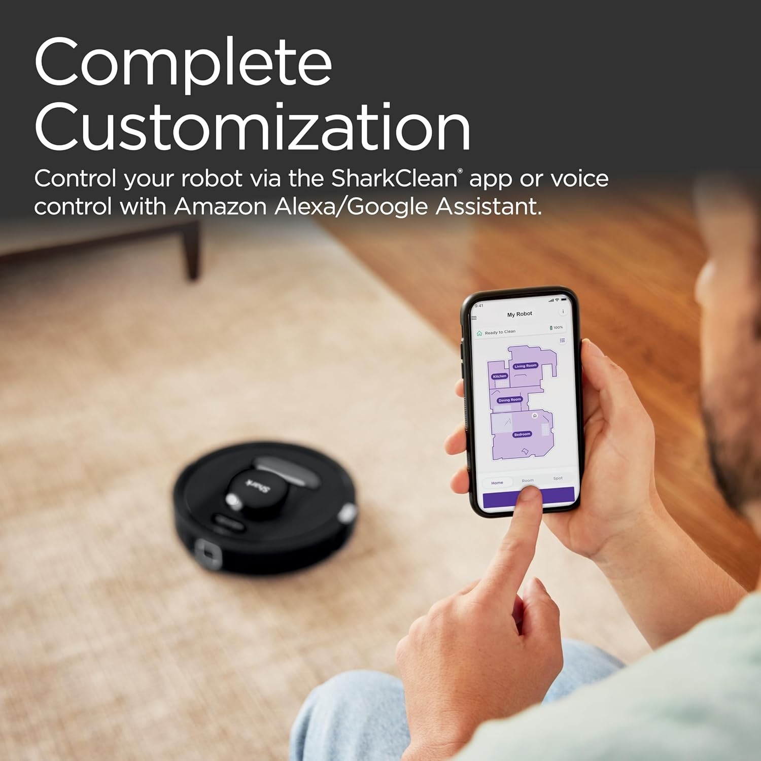 Shark AV2820S PowerDetect Self-Empty Robot Vacuum NeverStuck Technology
