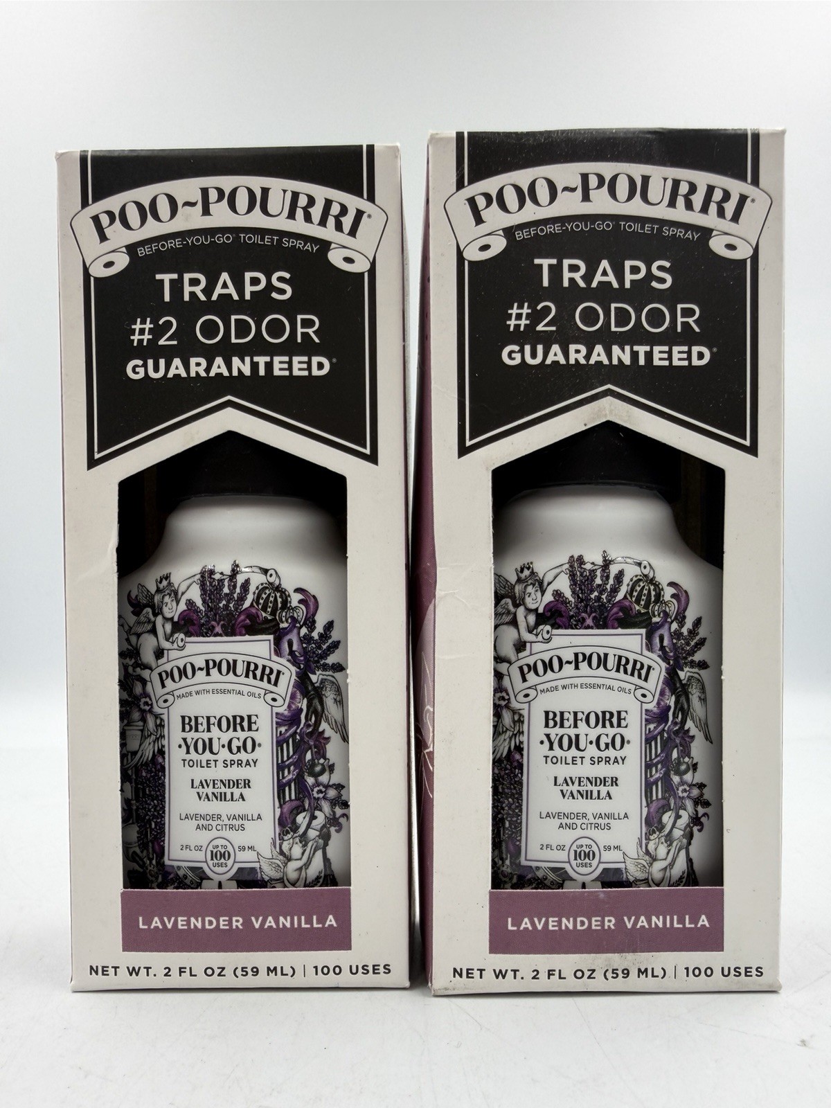 Poo Pourri Before-You-go Toilet Spray Lavender Vanilla Scent 2 oz. ( 2 pack)