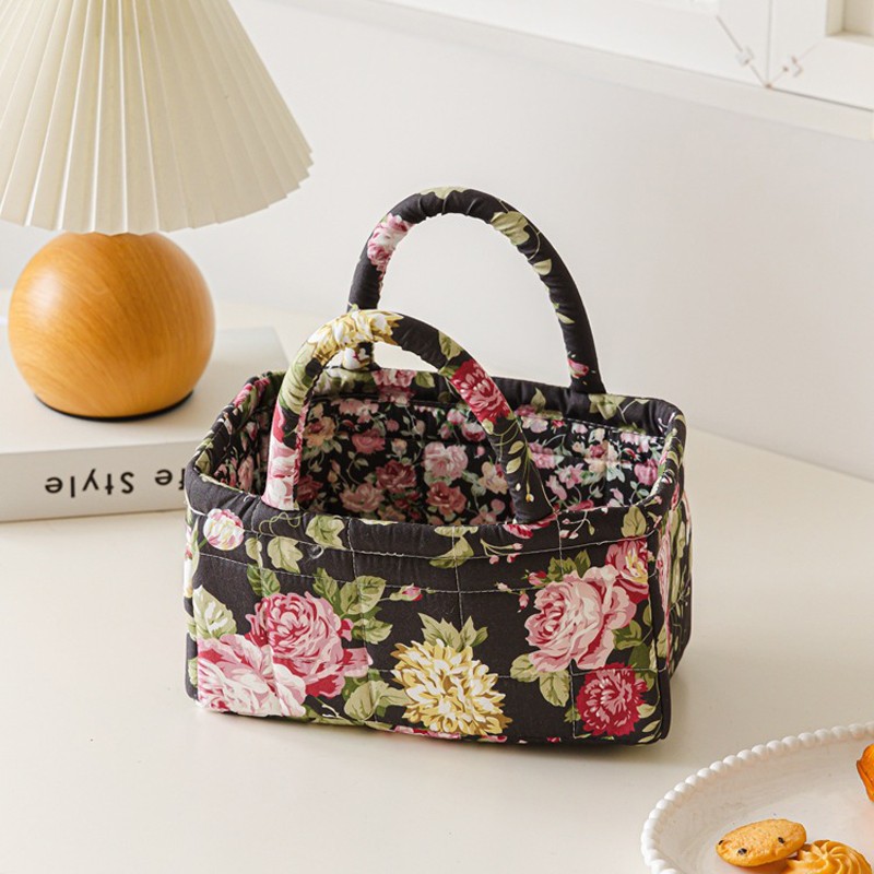 Flroal Fabric Storage Basket Storage And Organizing Basket Miscellaneous Basket.
