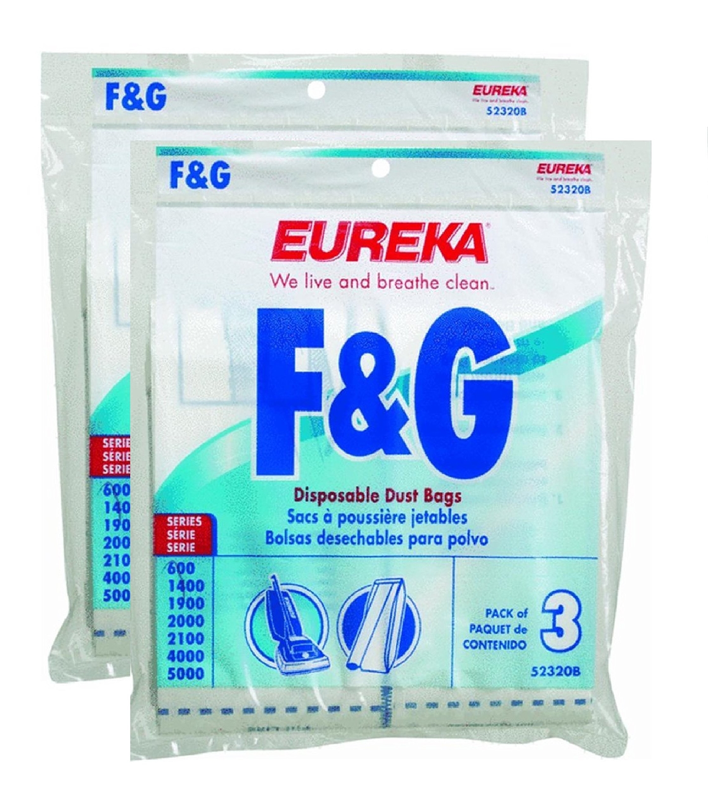Eureka F&G Disposable Dust Bag 52320C-6 6PK