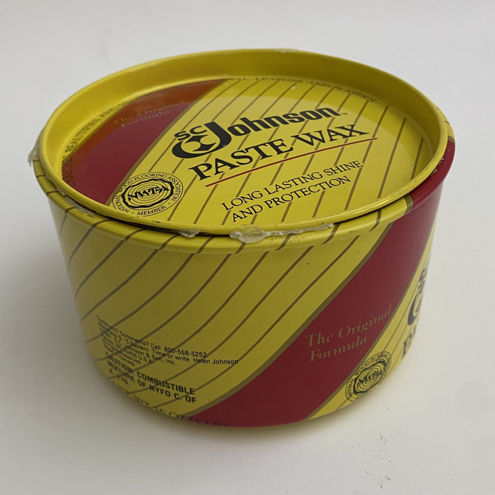 SC Johnson Paste Wax The Original Formula, 16 oz (1 lb) Discontinued 90% Full z