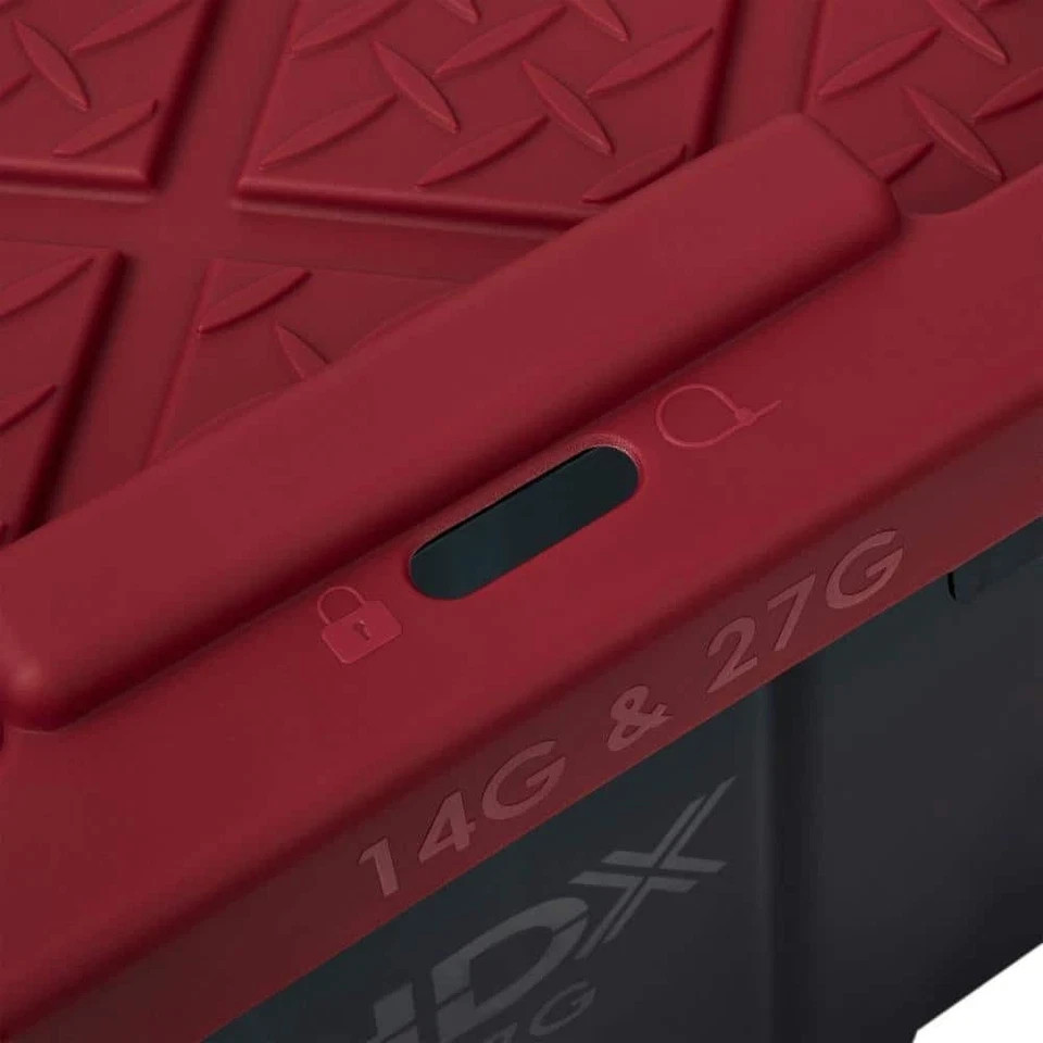 27 Gal. Tough Storage Tote in Black and Red