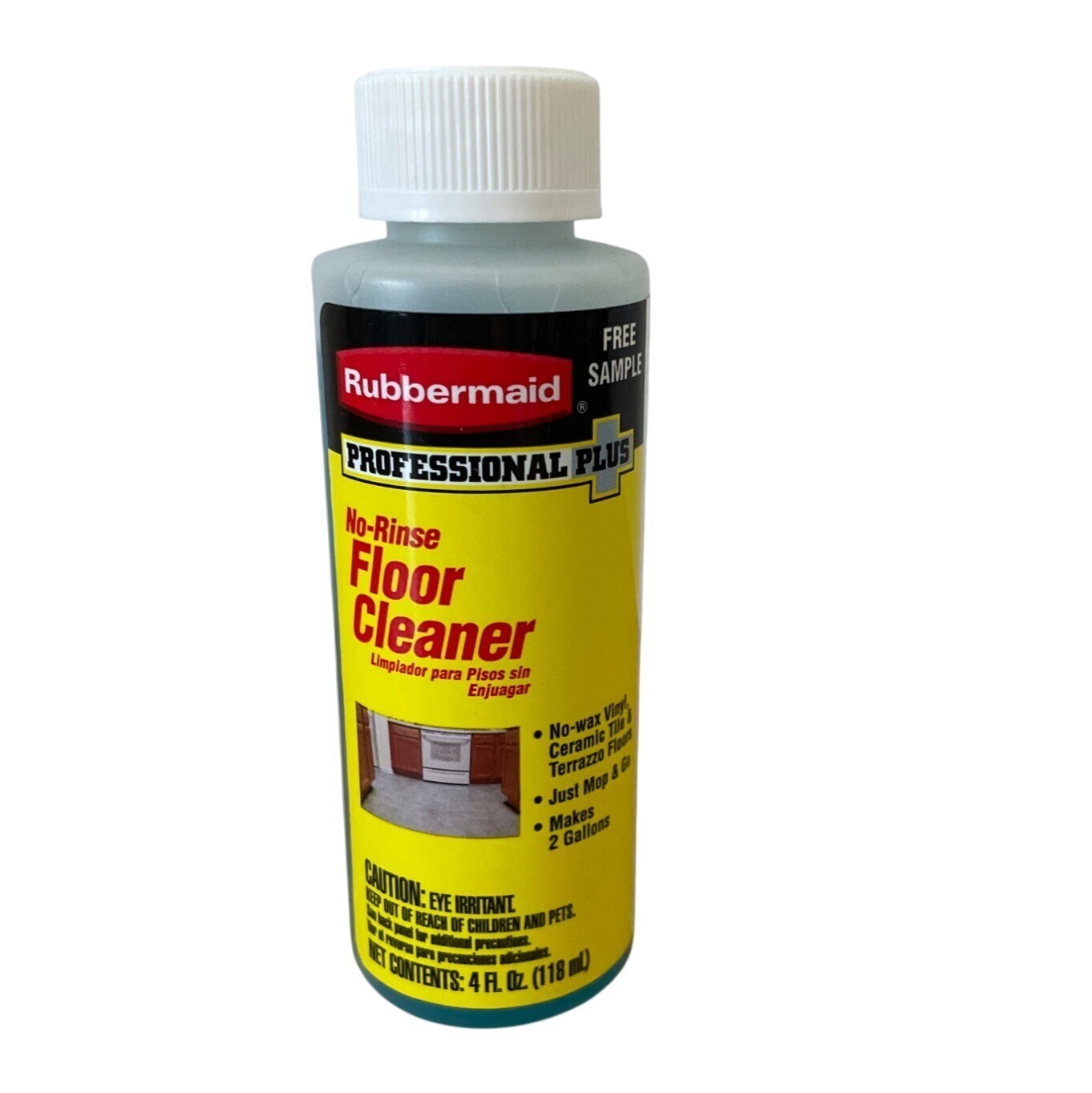 Rare Rubbermaid Professional Plus No-Rinse Floor Cleaner Tile Vinyl 4 Oz Sample