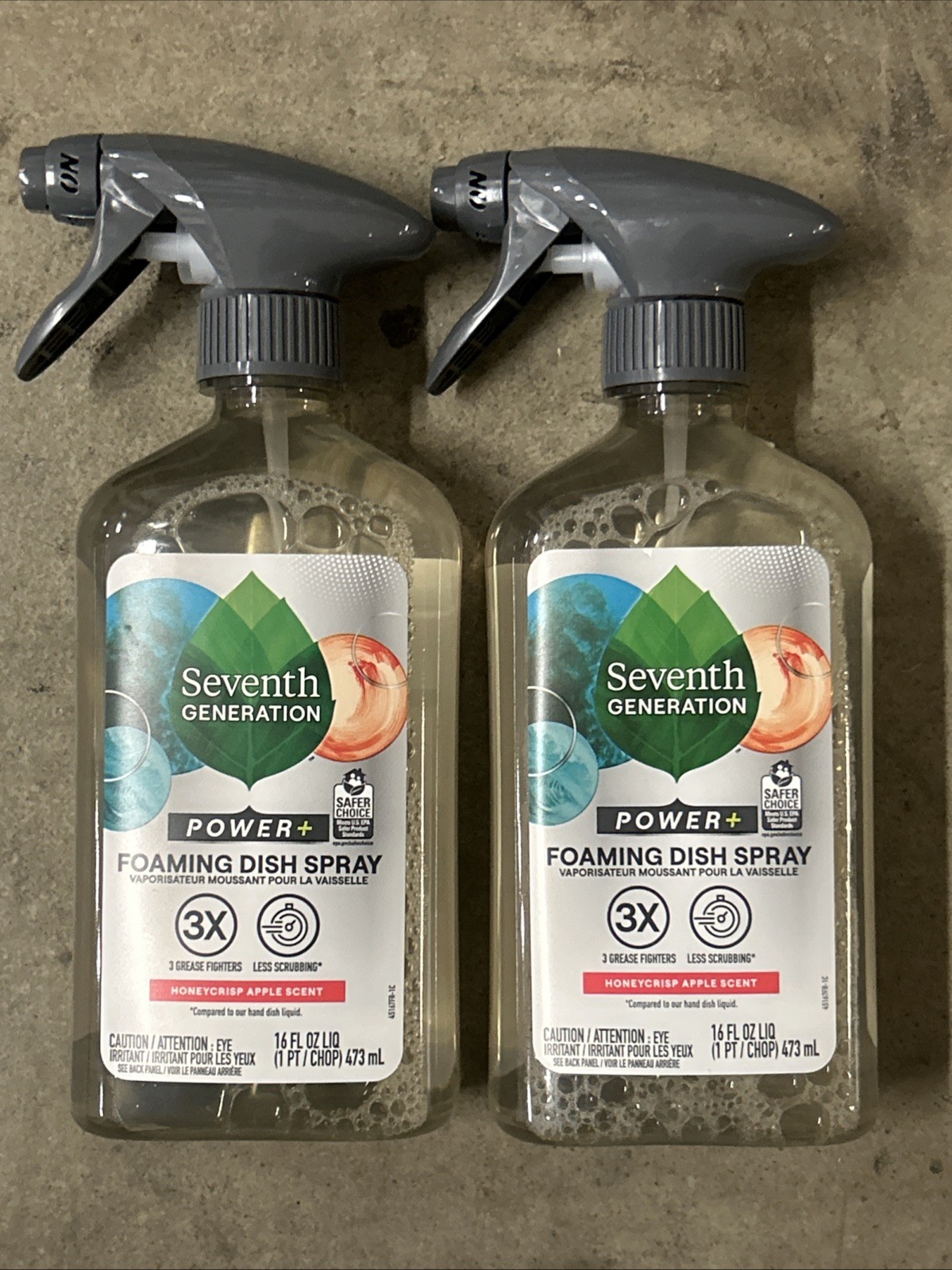 Seventh Generation Foaming Dish Spray, Honey Crisp Apple 16 Fl Oz (Pack of 2)