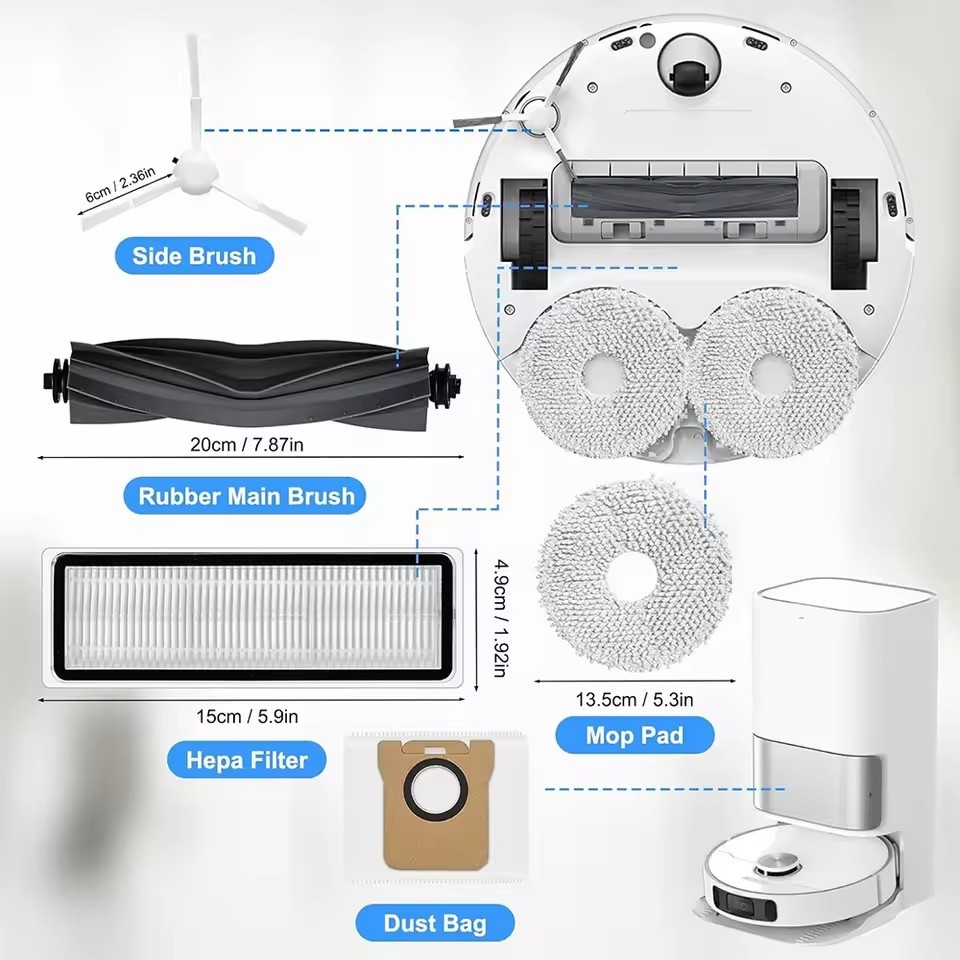 Replacement for Xiaomi Robot Vacuum X20+/X20 Plus Robot Vacuum Accessories Kit