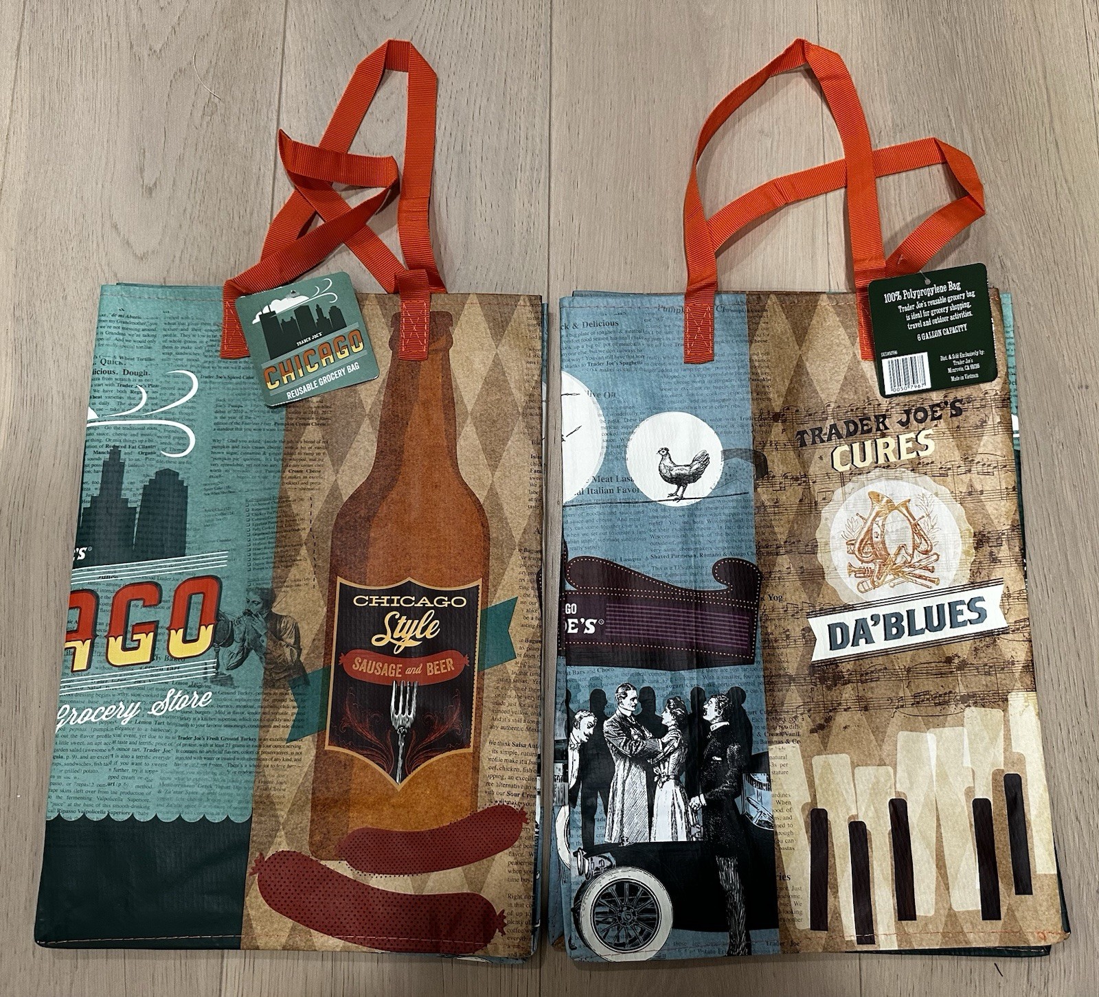 UPICK 1 💚 (52 Choices) Trader Joe’s NEW ECO REUSABLE GROCERY SHOPPING TOTE BAG