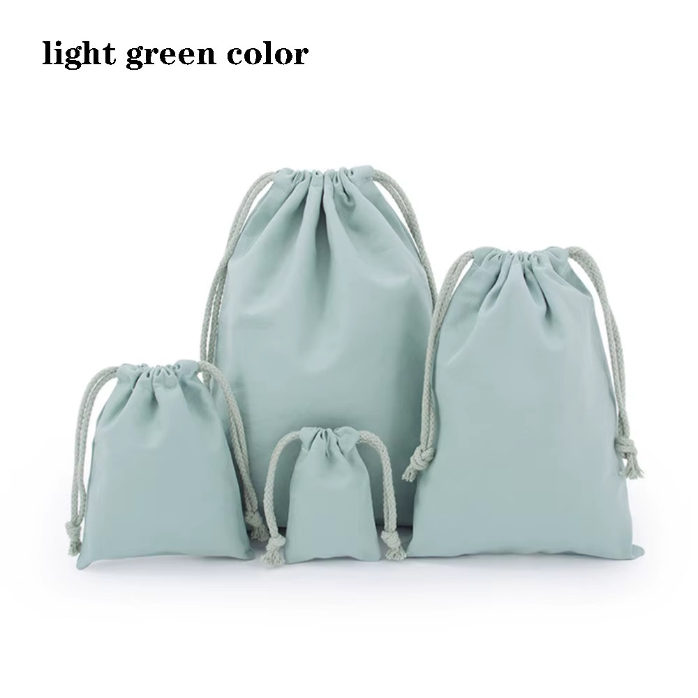 Drawstring Bag Cotton Storage Organizer Tote Portable Handbags Grocery Shopping