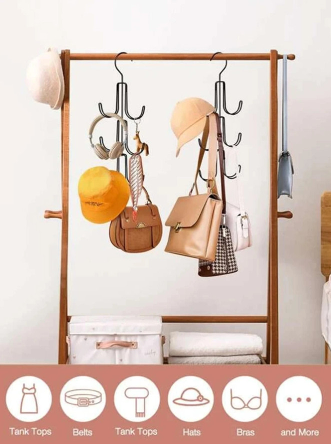 1 pc Multifunctional Hanging Organizer Hook for Bags, Belts & Accessories