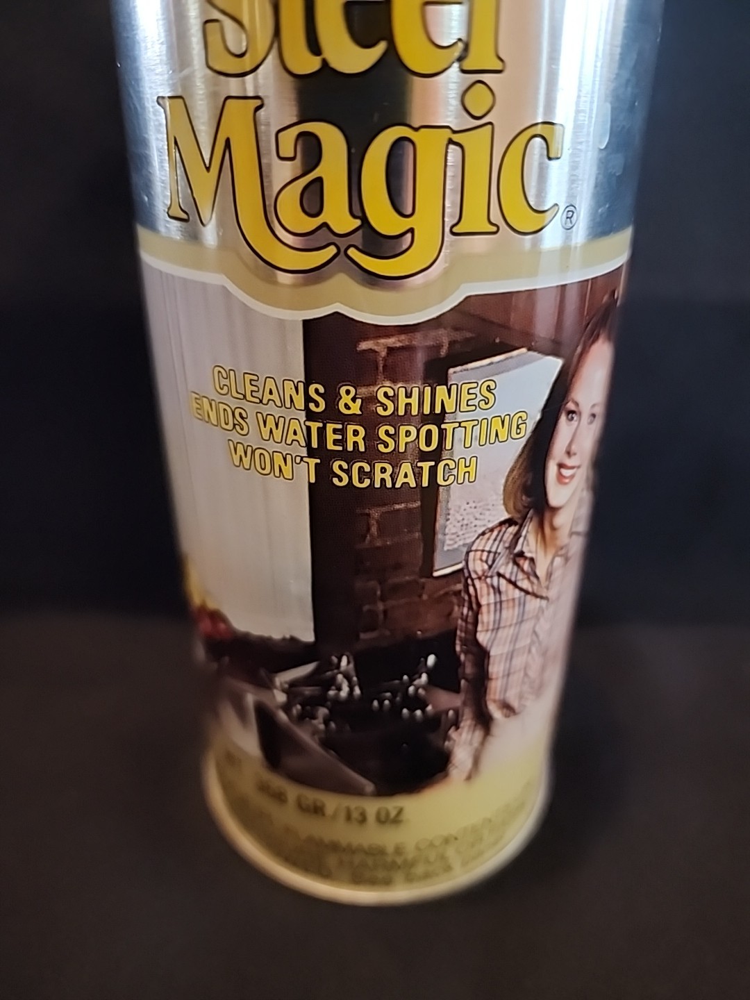 Vtg 1980s Orginal Stainless Steel Magic Cleaner 13oz NOS Full Appliance