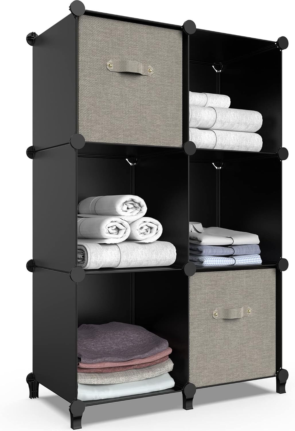 6 Cube Storage Organizer, Closet Organizer Bookshelf Bookshelf