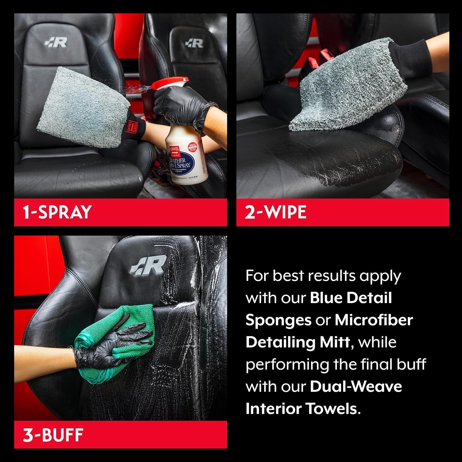 128 Fl Oz Unscented Leather Care Spray – Cleaner & Conditioner for Auto and Home