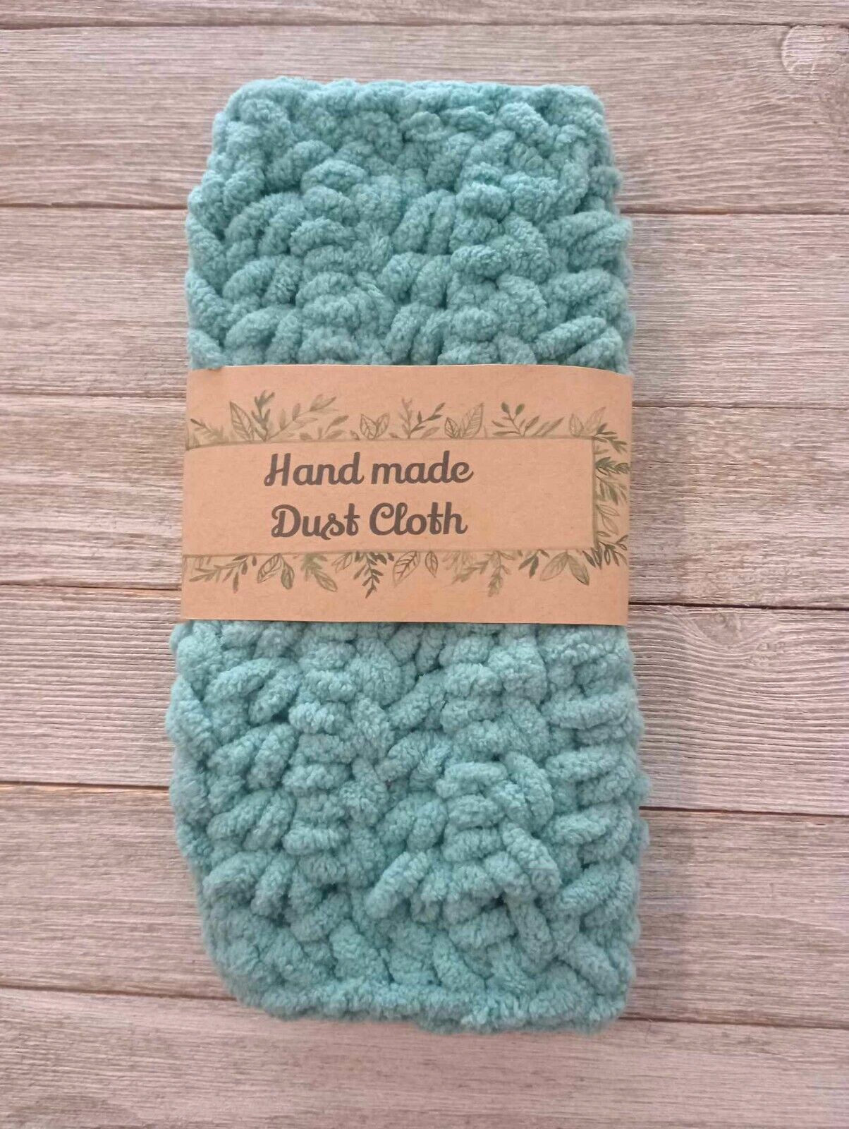 Handmade Crochet Dust Cloth USA Misty Blue Reusable Eco Friendly Chemical Free