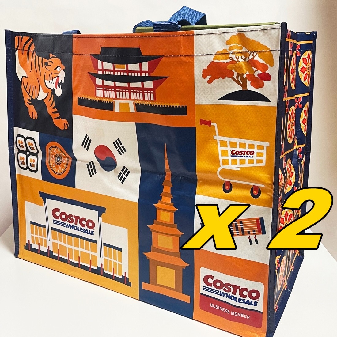 Costco Wholesale Reusable Basket Large Shopping bag Trend Design Brand NEW