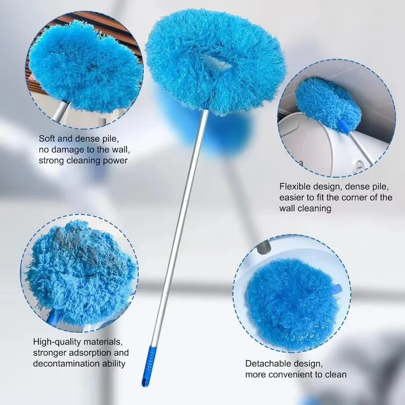 1/3/5/10Pcs Microfiber Ceiling Fan Duster Multifunctional Long Handle Effortless