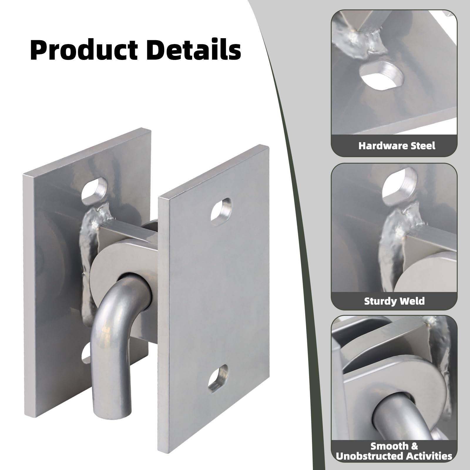 Dock Connector Hinge Kit 5″ x 3-1/2″ Backer Plate 7/16″ Holes – Build Floating