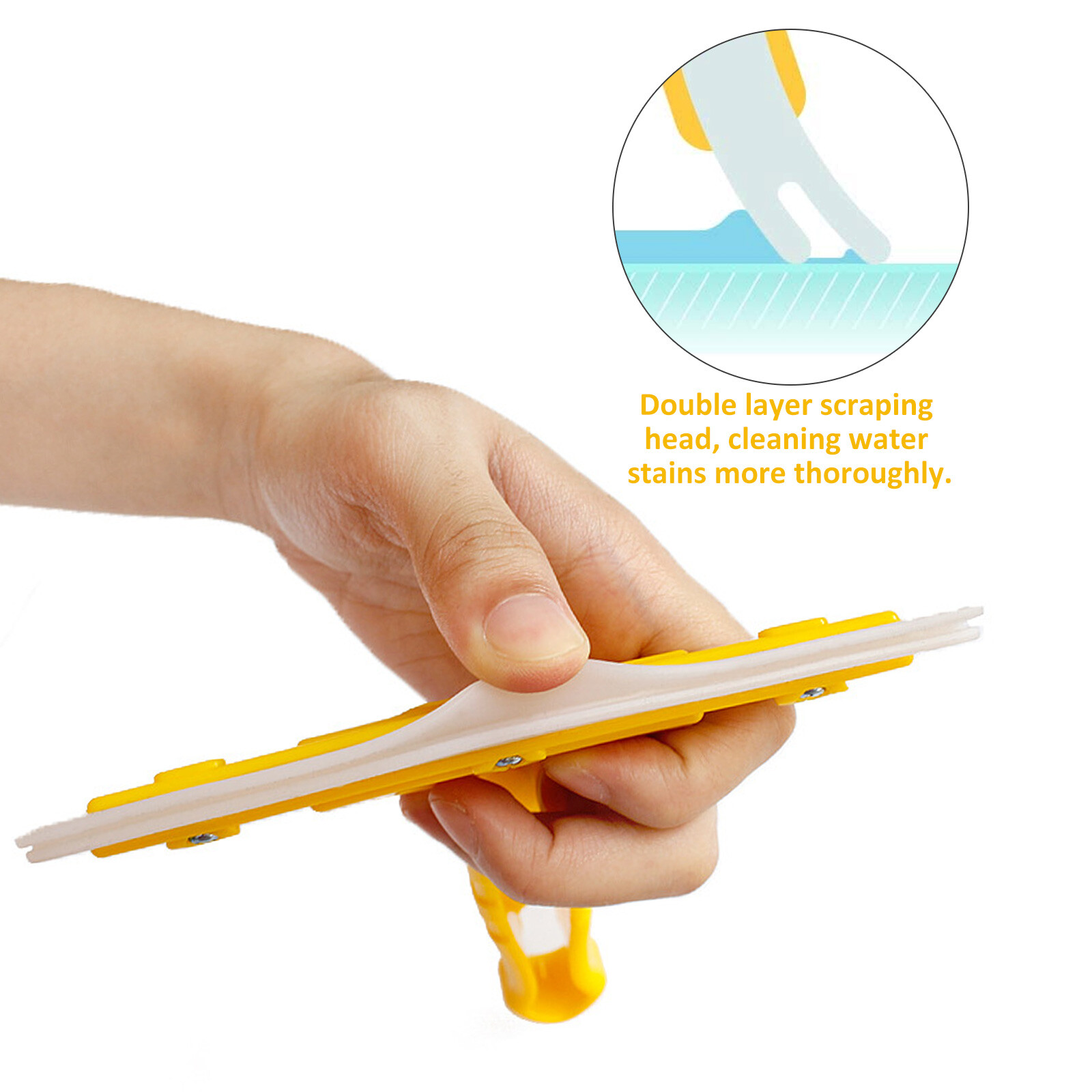 2Pcs Flexible Silicone Squeegee Shower Car Window Glass Door Wiper Cleaner Brush