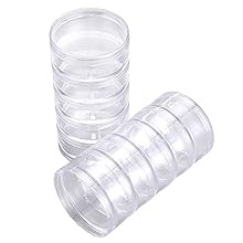 4 Set Stackable Cosmetic Containers with Screw Lids Plastic Sample Jars 30ml