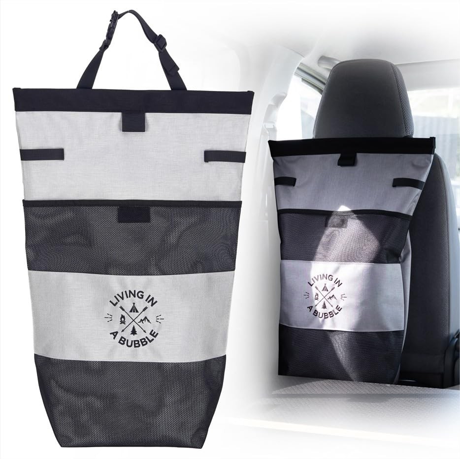 Wet Dry Laundry Bag – Portable Waterproof Laundry Hamper for Utility Bag Gray