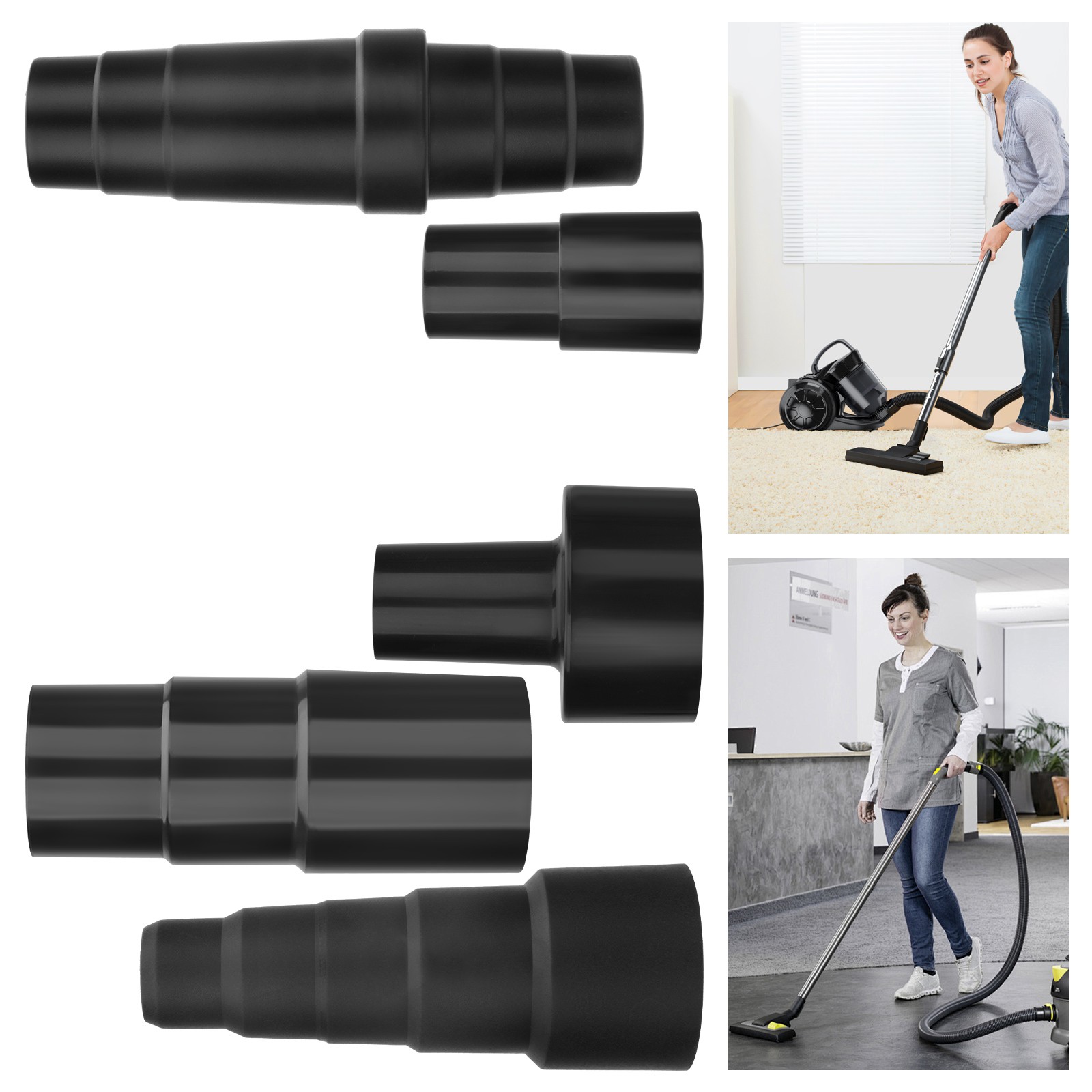 6PCS Universal Shop Vac Vacuum Hose Adapter 32-45mm 1-1/4”-2-1/2” for Wet Dry