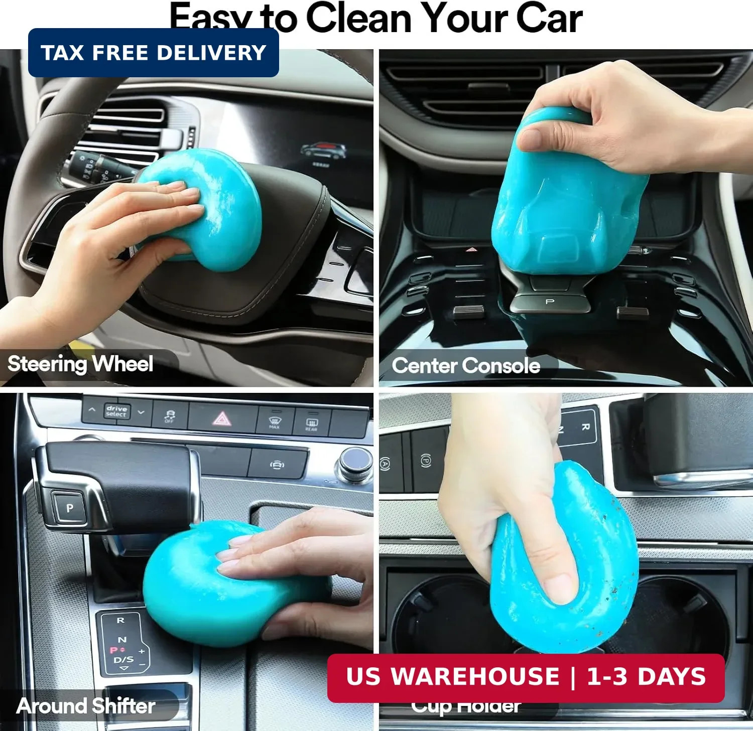 PULIDIKI Car Cleaning Gel Car Clean Putty, Universal Car Interior Cleaner Slime,