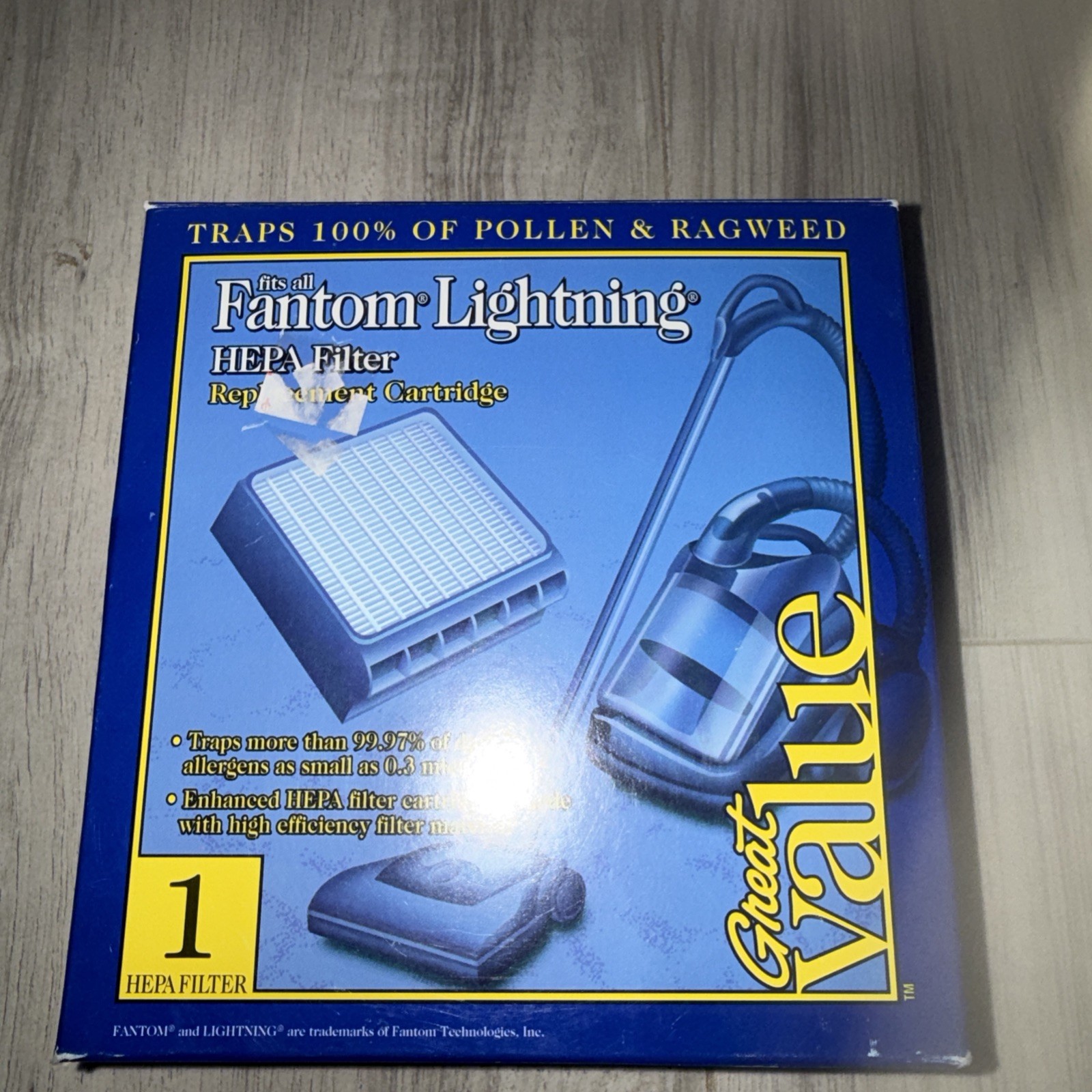 Fantom Lightning Certified HEPA Filter Cartridge Replacement NEW